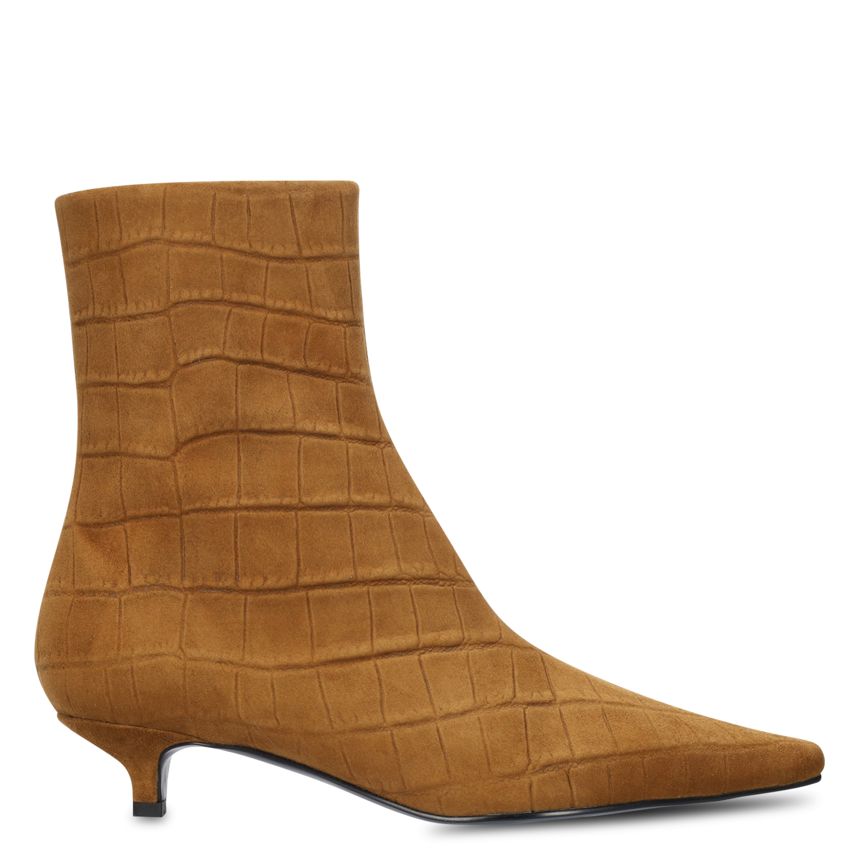 Spitz zulaufende Wildlederstiefeletten BIBI LOU Braun