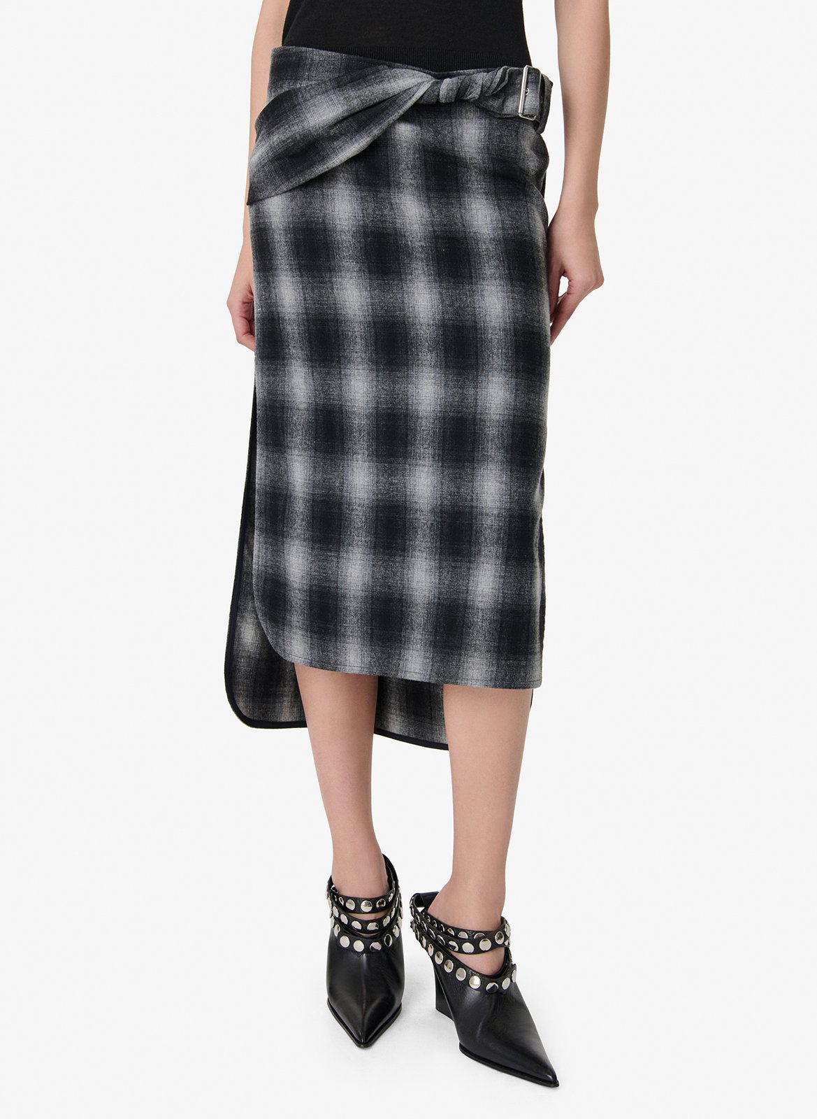 Bedruckter Midirock IRO Grau