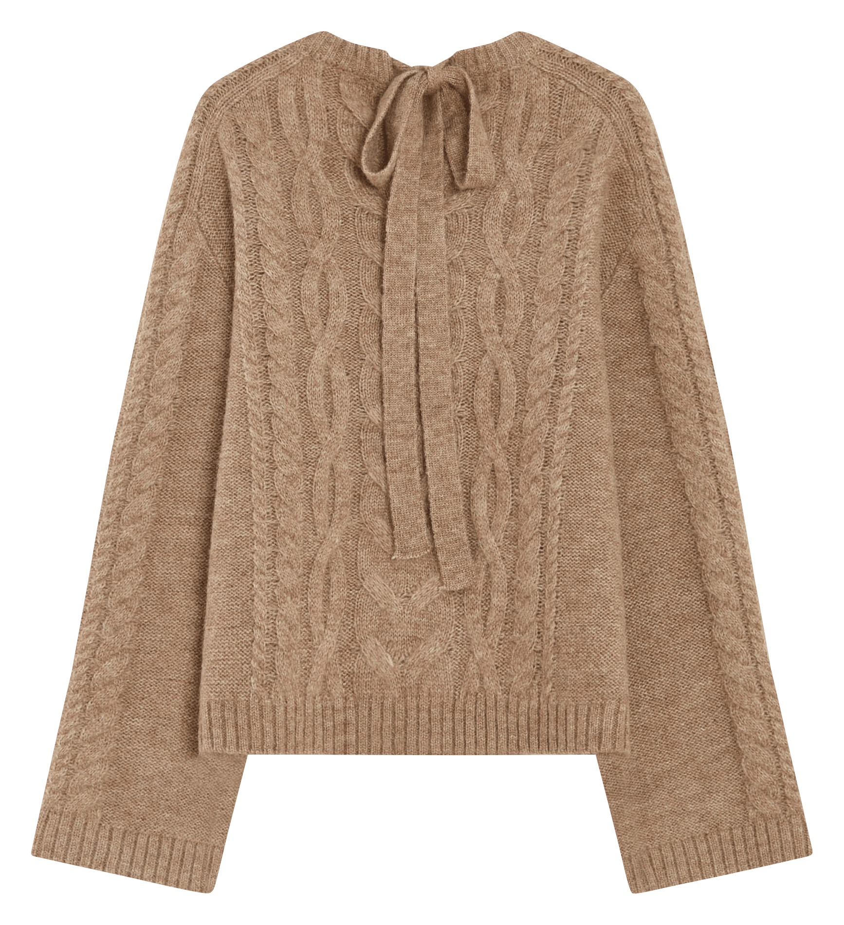 Straight twisted knit sweater GRACE ET MILA Beige