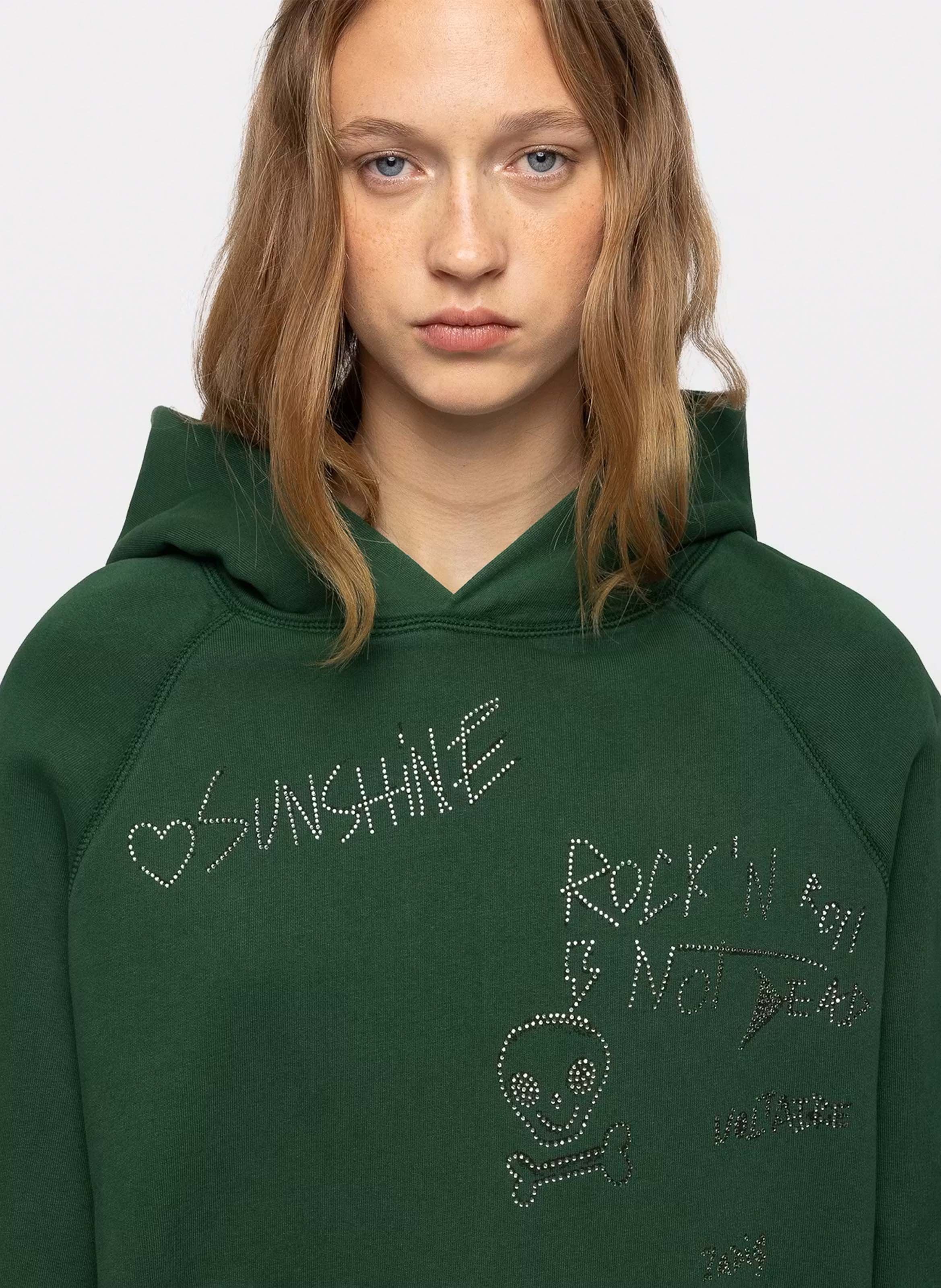 Sweat droit en coton ZADIG&VOLTAIRE Vert