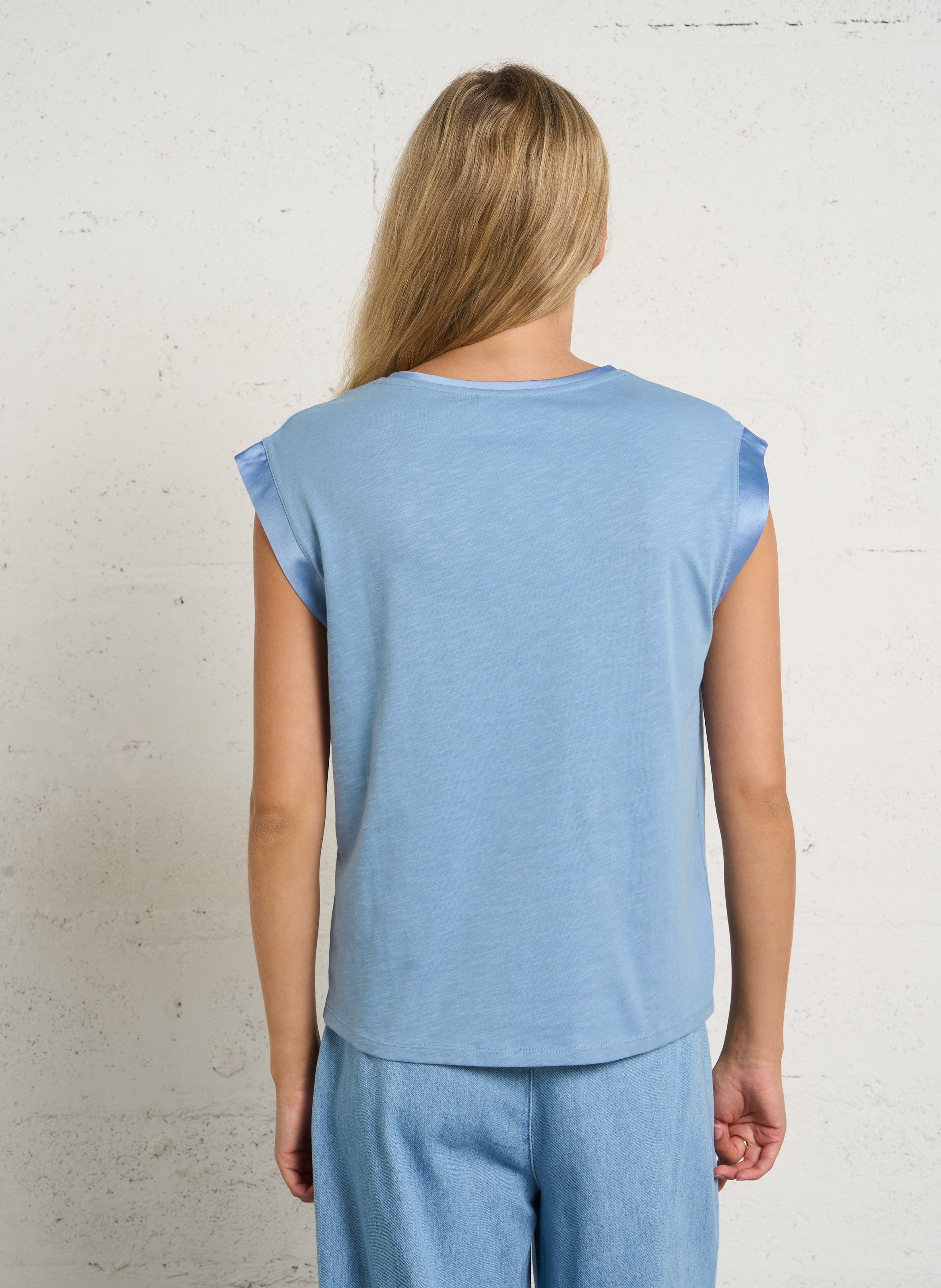 Oversized cotton T-shirt MAISON 123 Blue