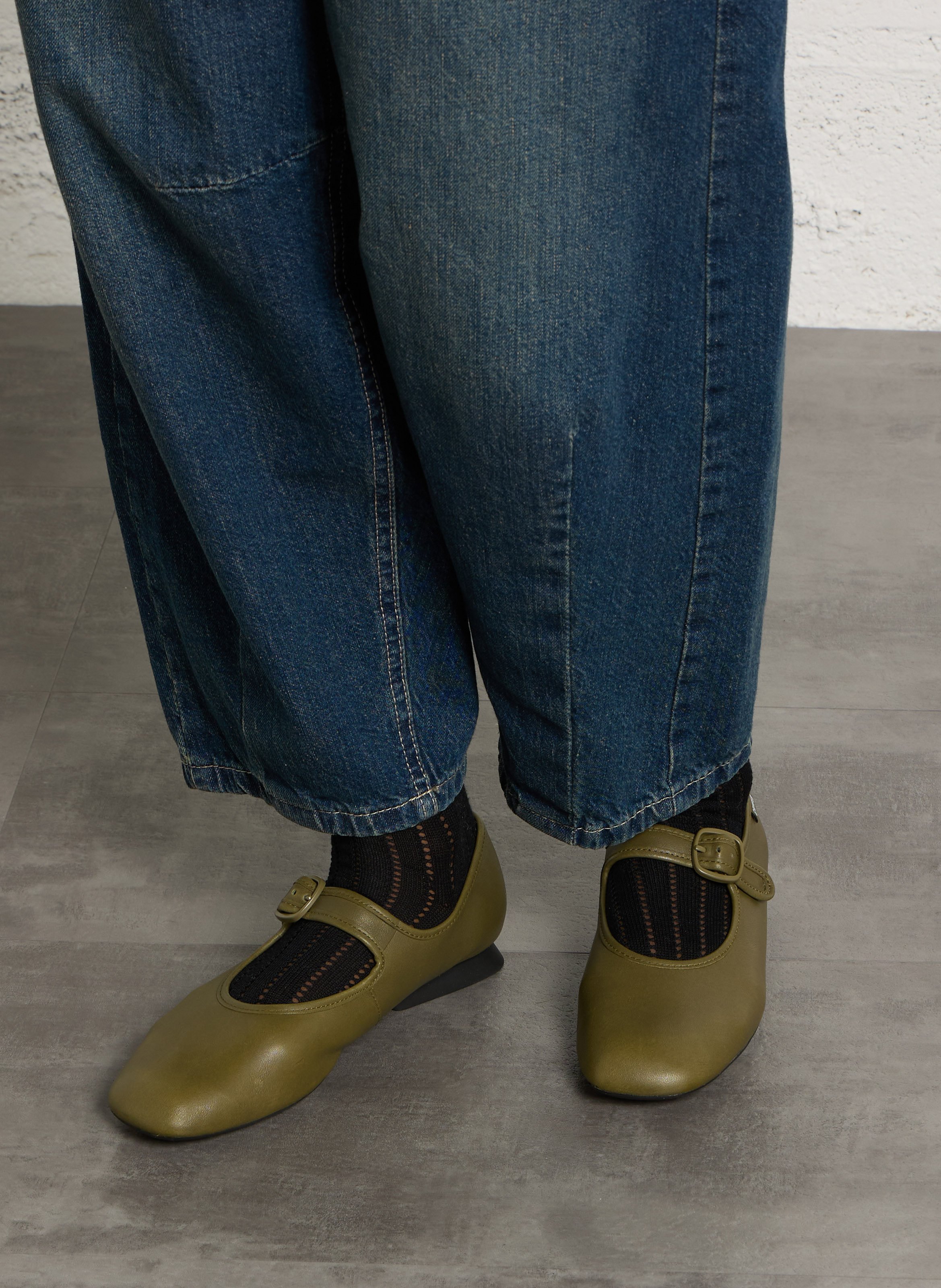 Ballerines en cuir CAMPER Vert