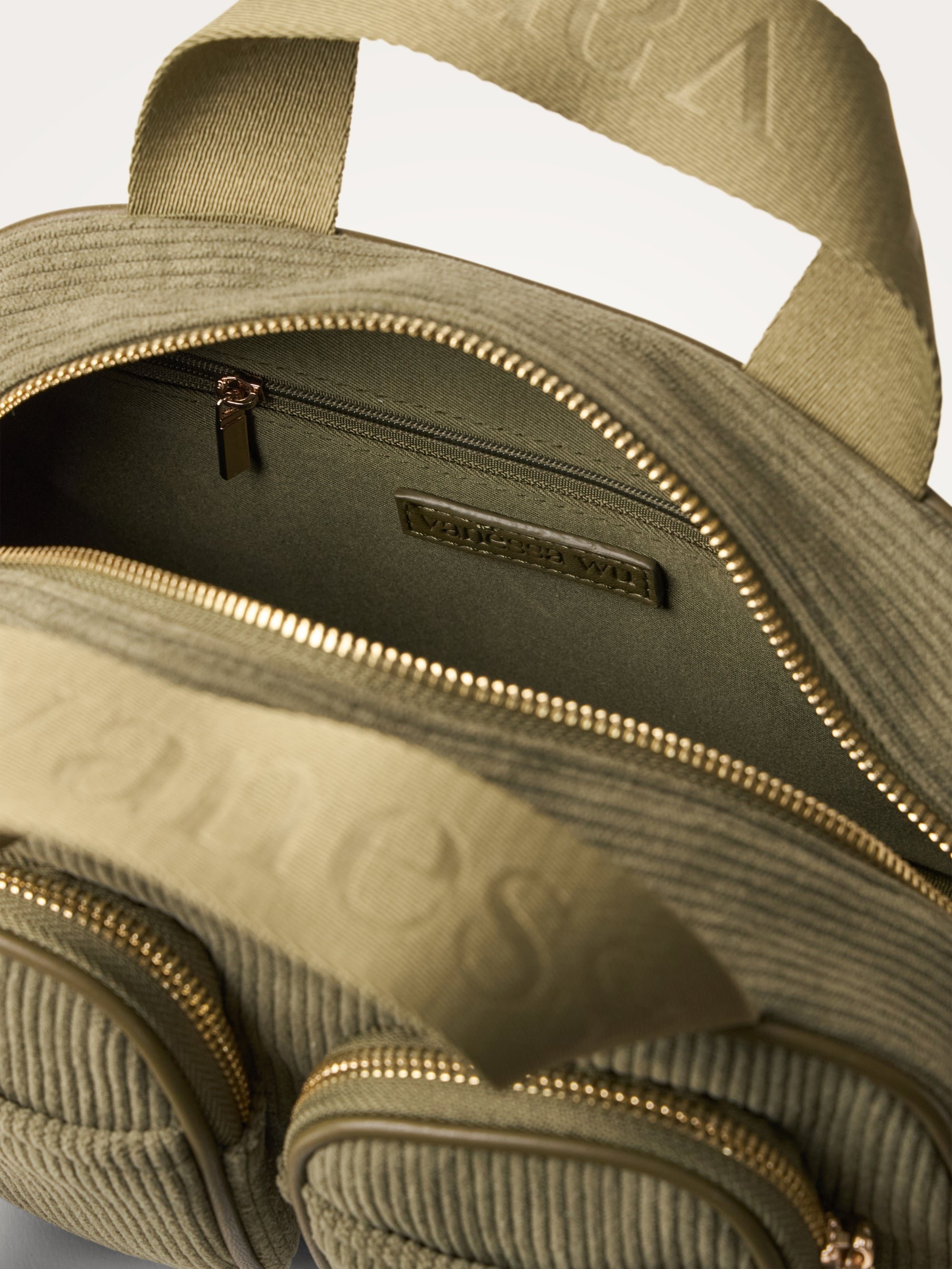 Mini bowling bag with shoulder strap | Khaki VANESSA WU Women