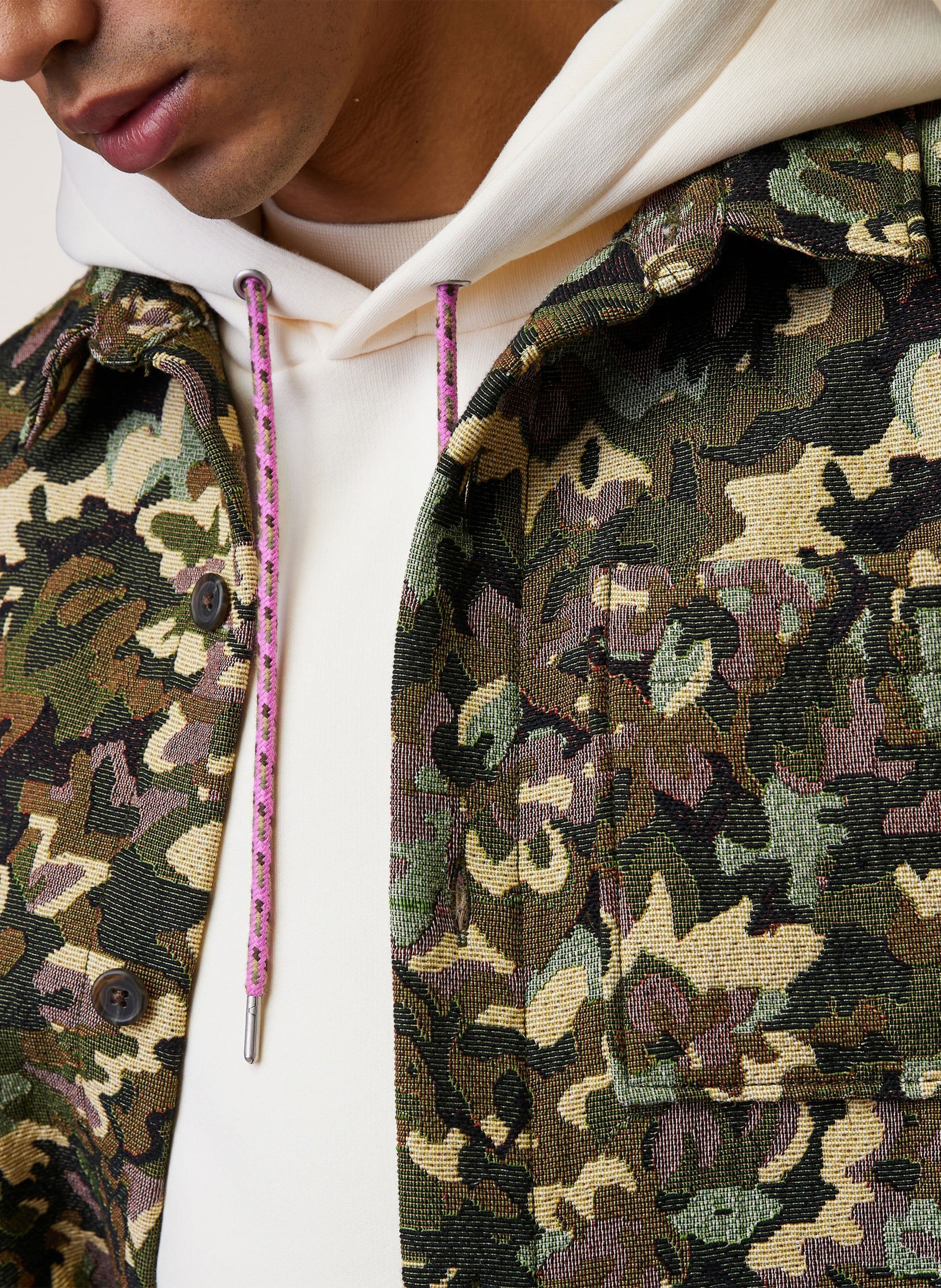 Gerade geschnittene Bluse mit Print FAGUO Khaki