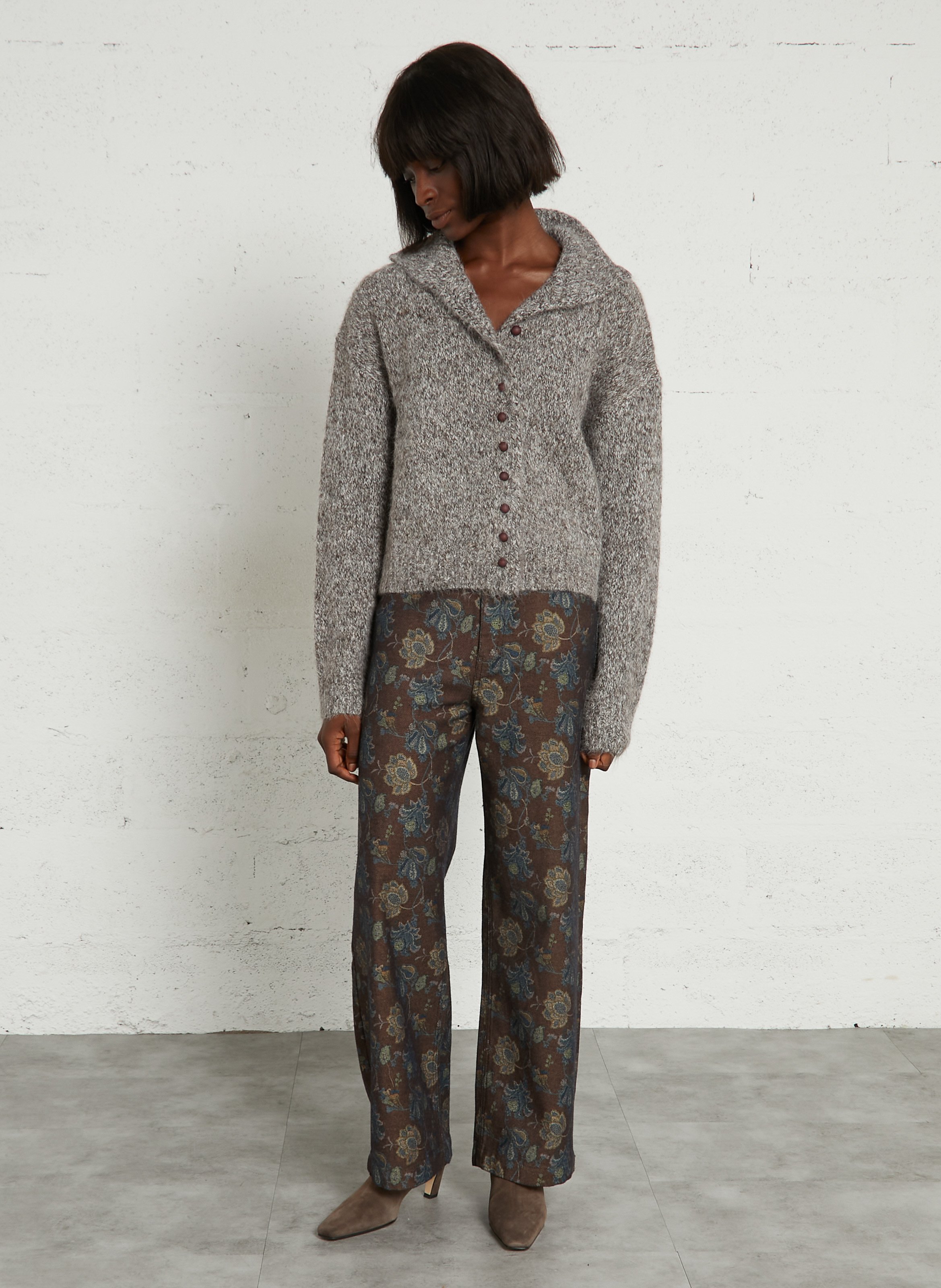 High-neck sweater THE KORNER Brown