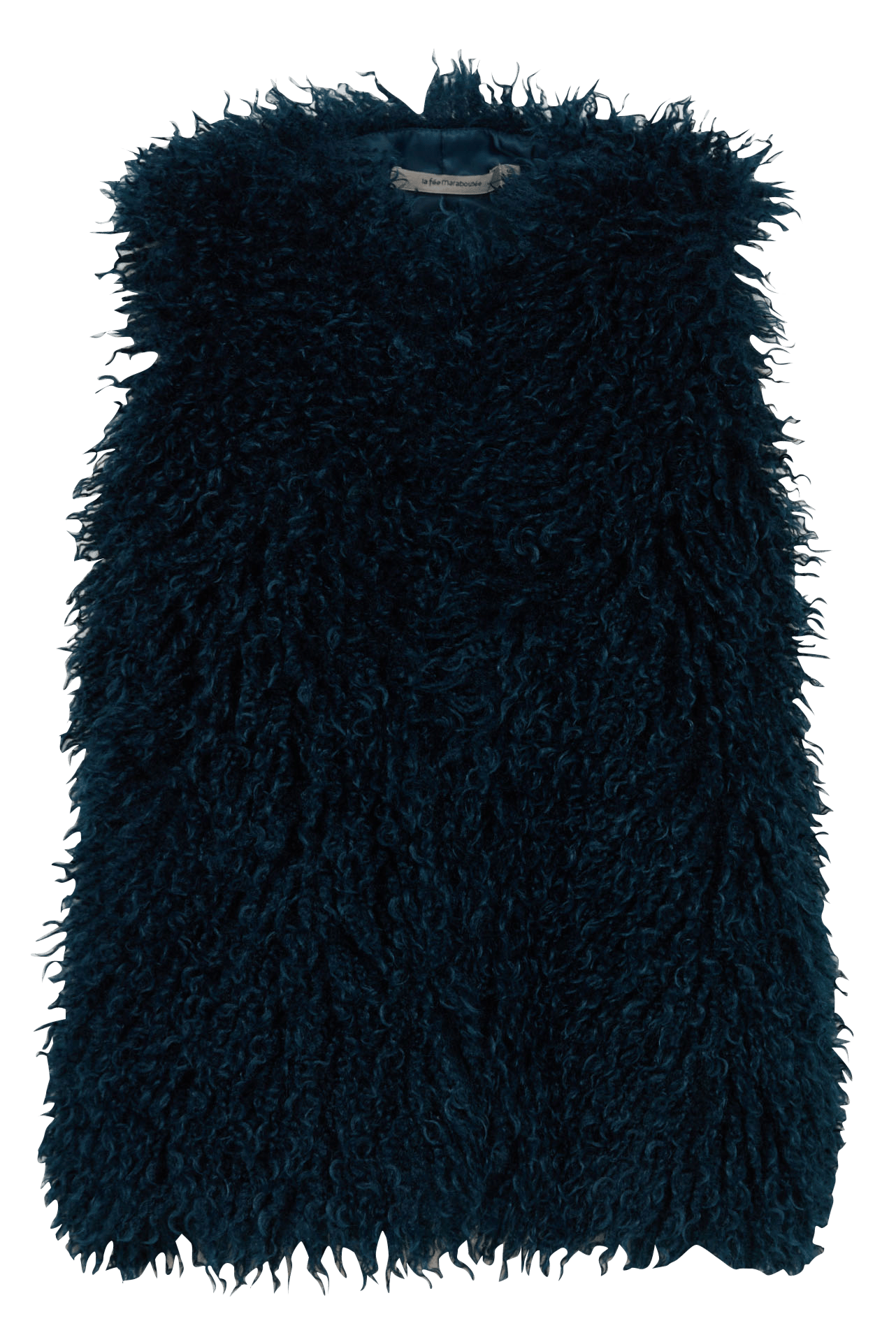 Veste sans manches en fourrure synthétique LA FEE MARABOUTEE Bleu