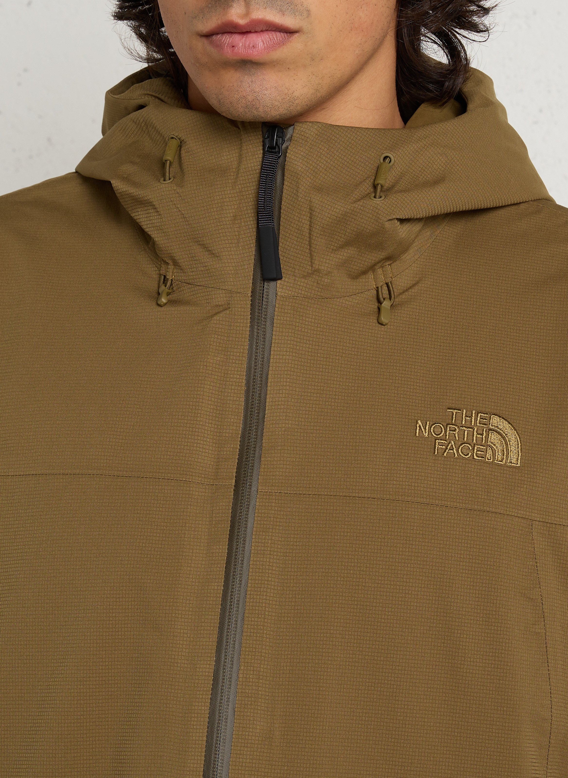 Veste droite col montant à capuche THE NORTH FACE Kaki