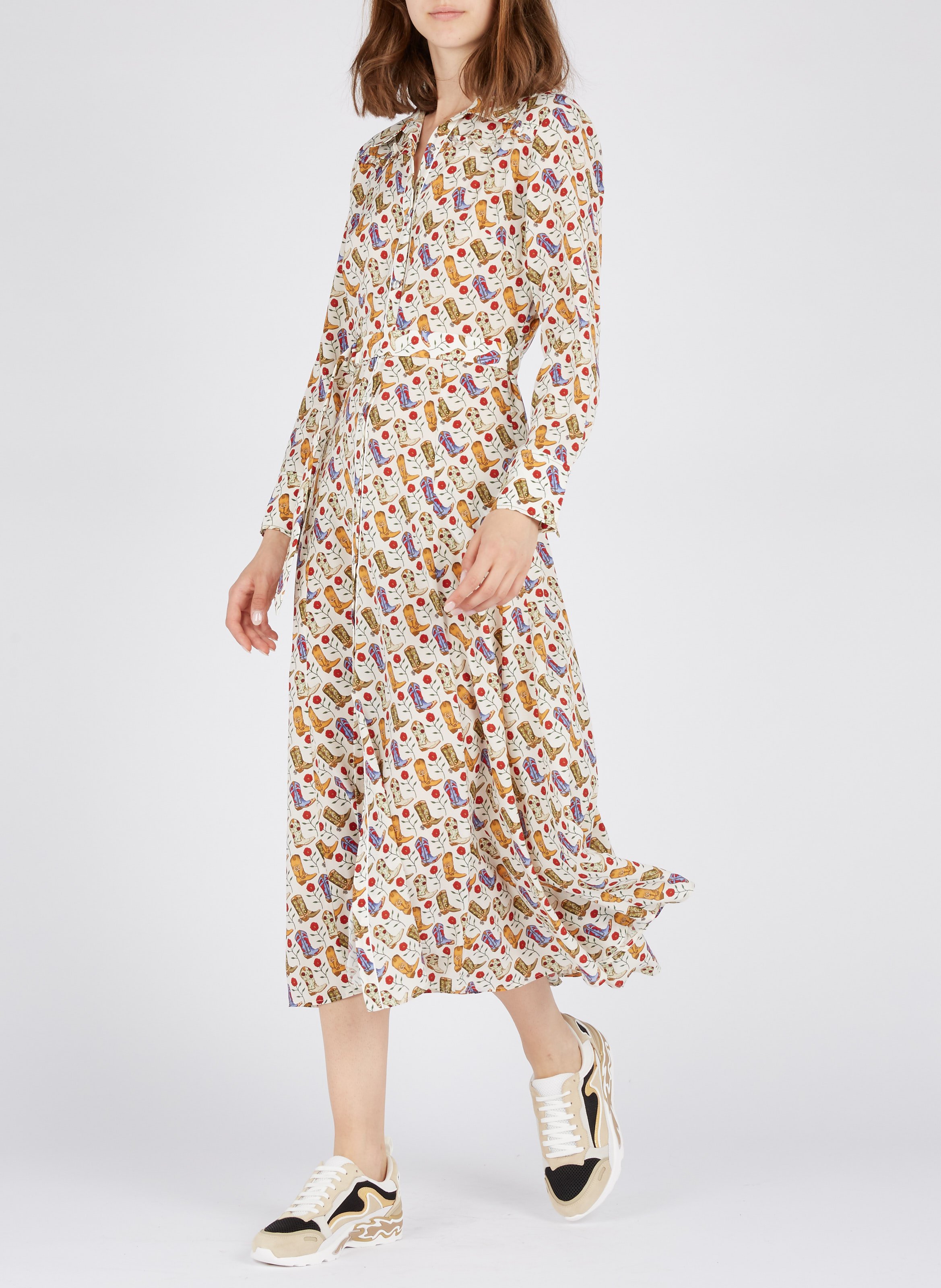 Baskets basses en mesh semelle à motif SANDRO Doré