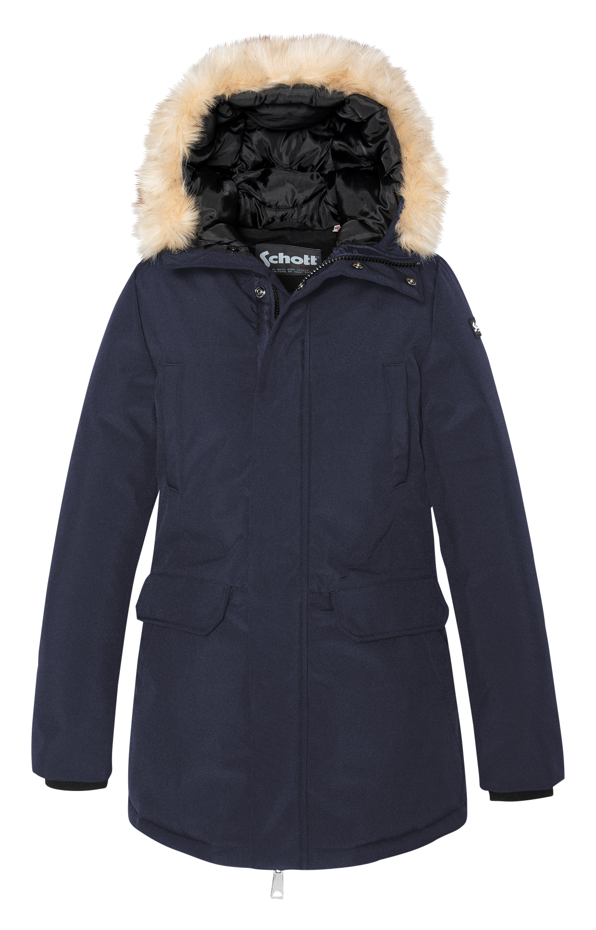 Parka à capuche SCHOTT Bleu