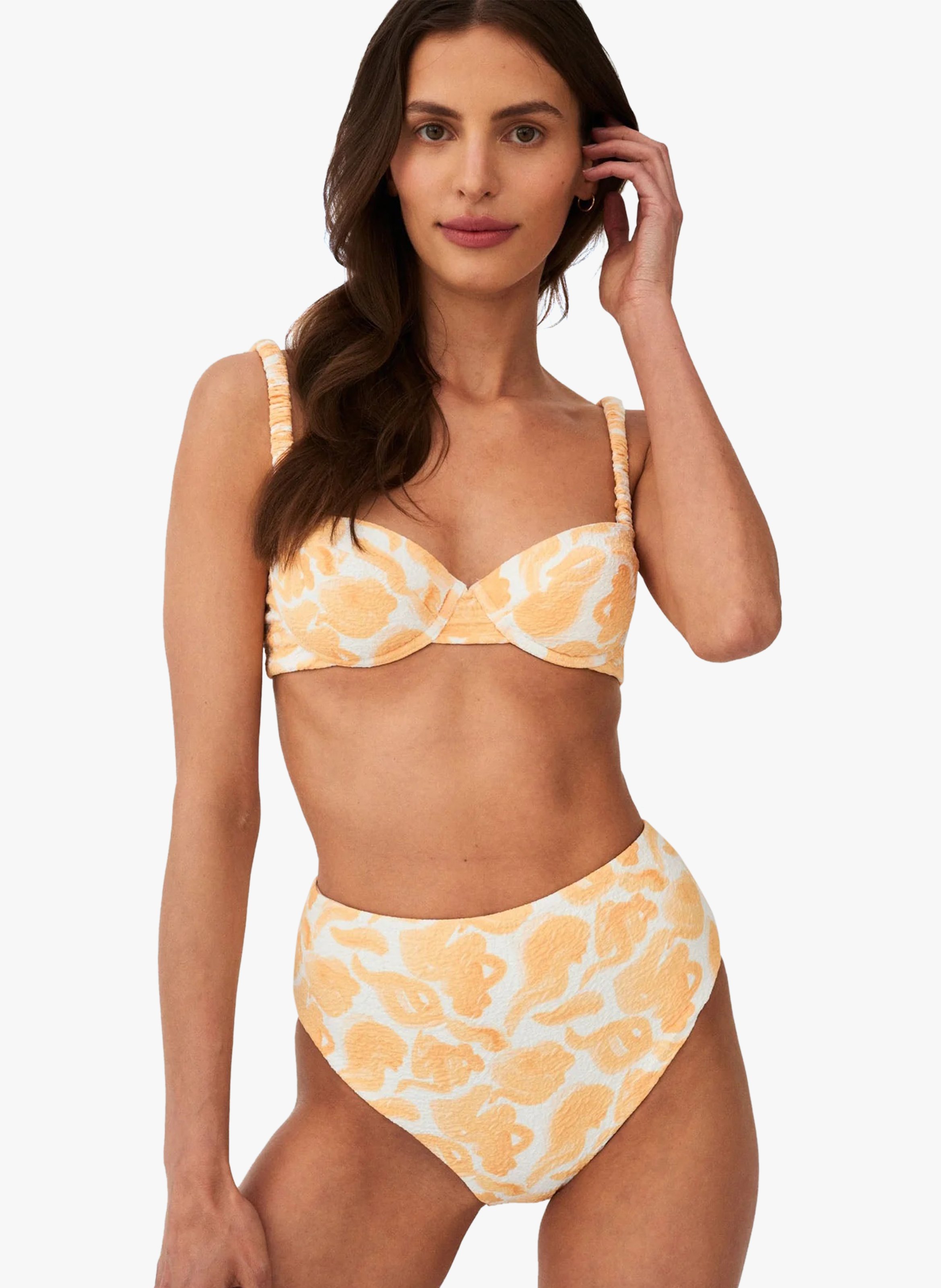 Bikinibroekje met print UNDRESS CODE Geel