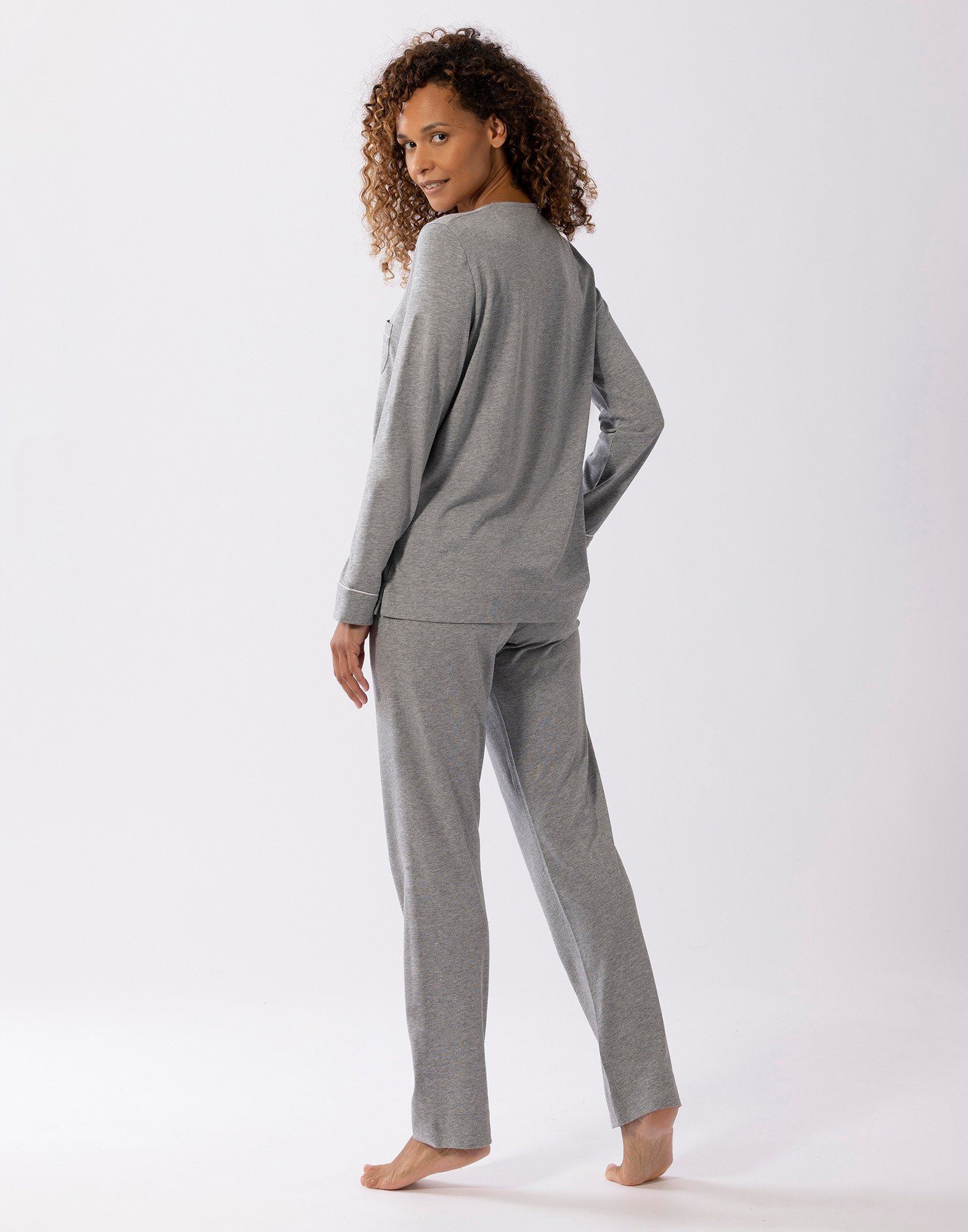 Cotton modal pajamas LE CHAT Grey