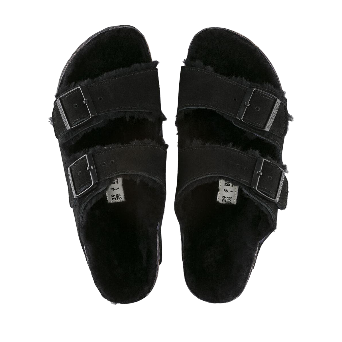 Fur-lined sandals BIRKENSTOCK Black