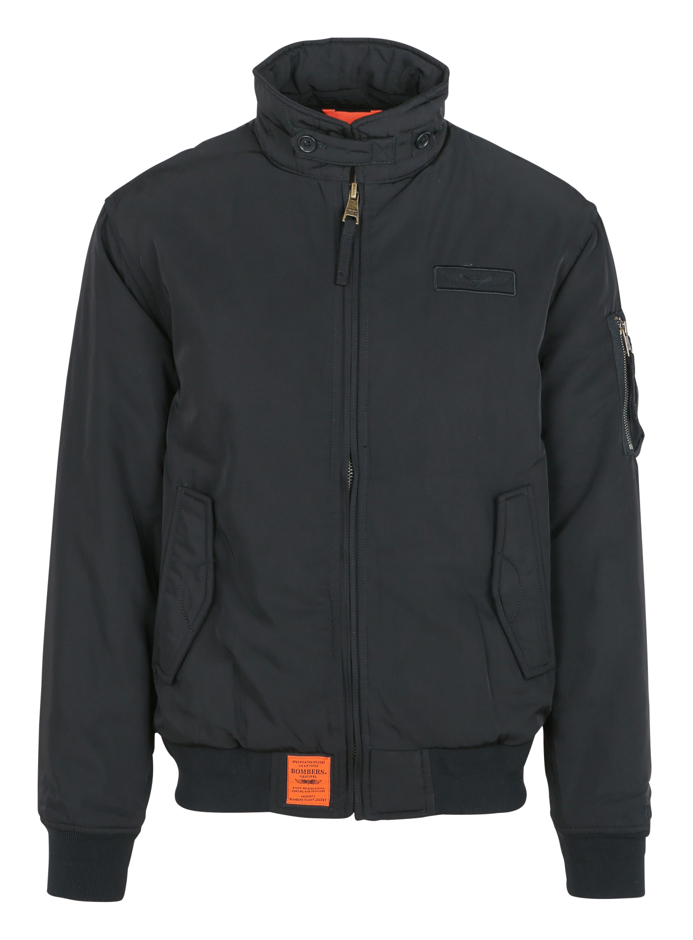 Blouson col à revers droit BOMBERS ORIGINAL Noir