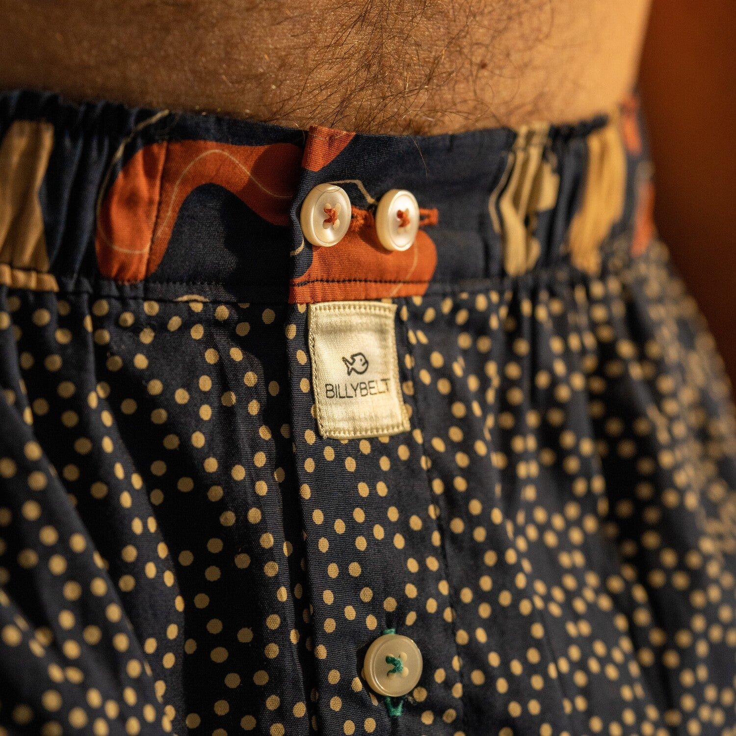 Organic cotton boxer shorts BILLYBELT Blue