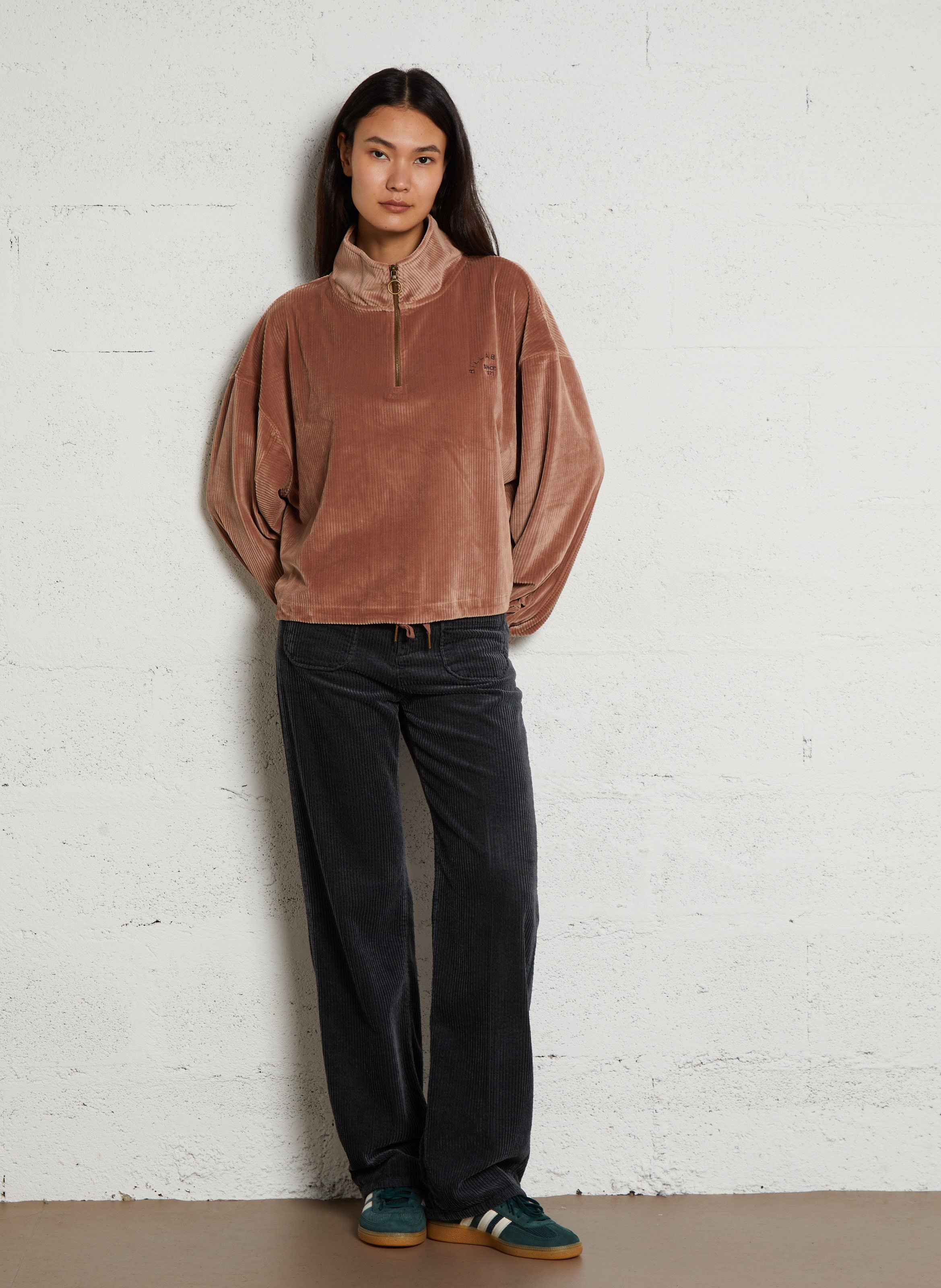 Pantalón flare de pana ACQUAVERDE Gris