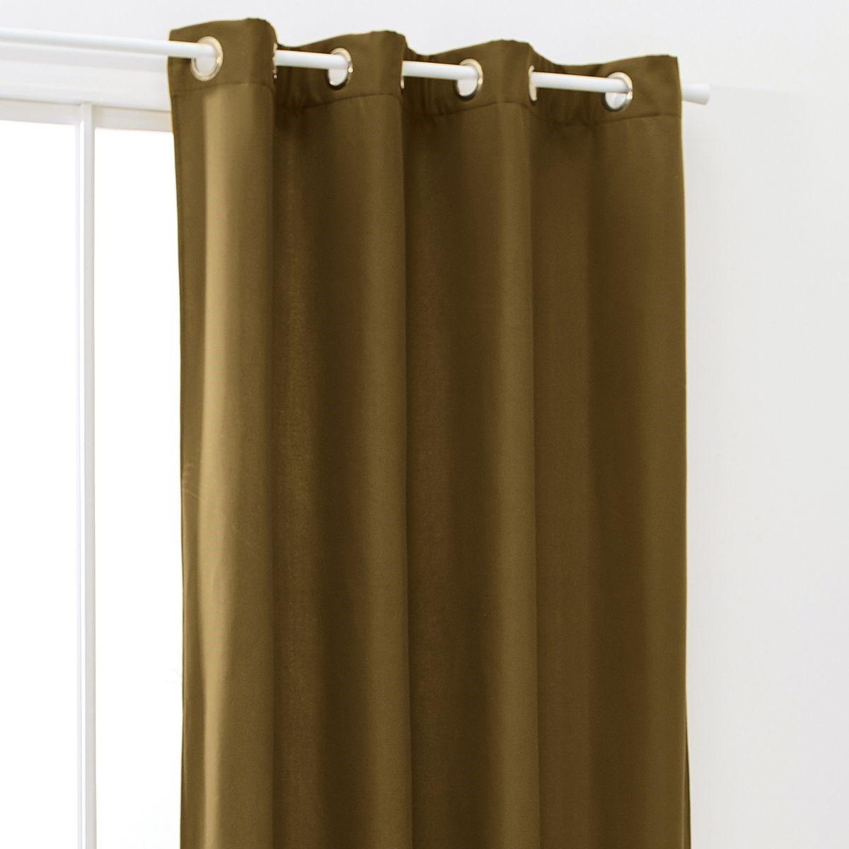 Plain insulating curtain with eyelets TODAY LINGE DE MAISON Brown