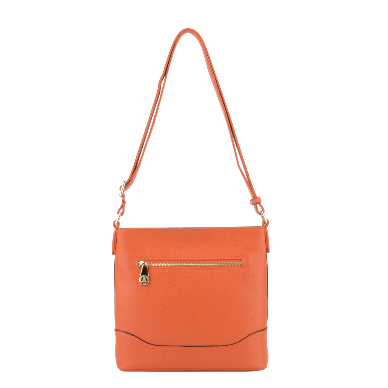 Red crossbody bag POURCHET Orange