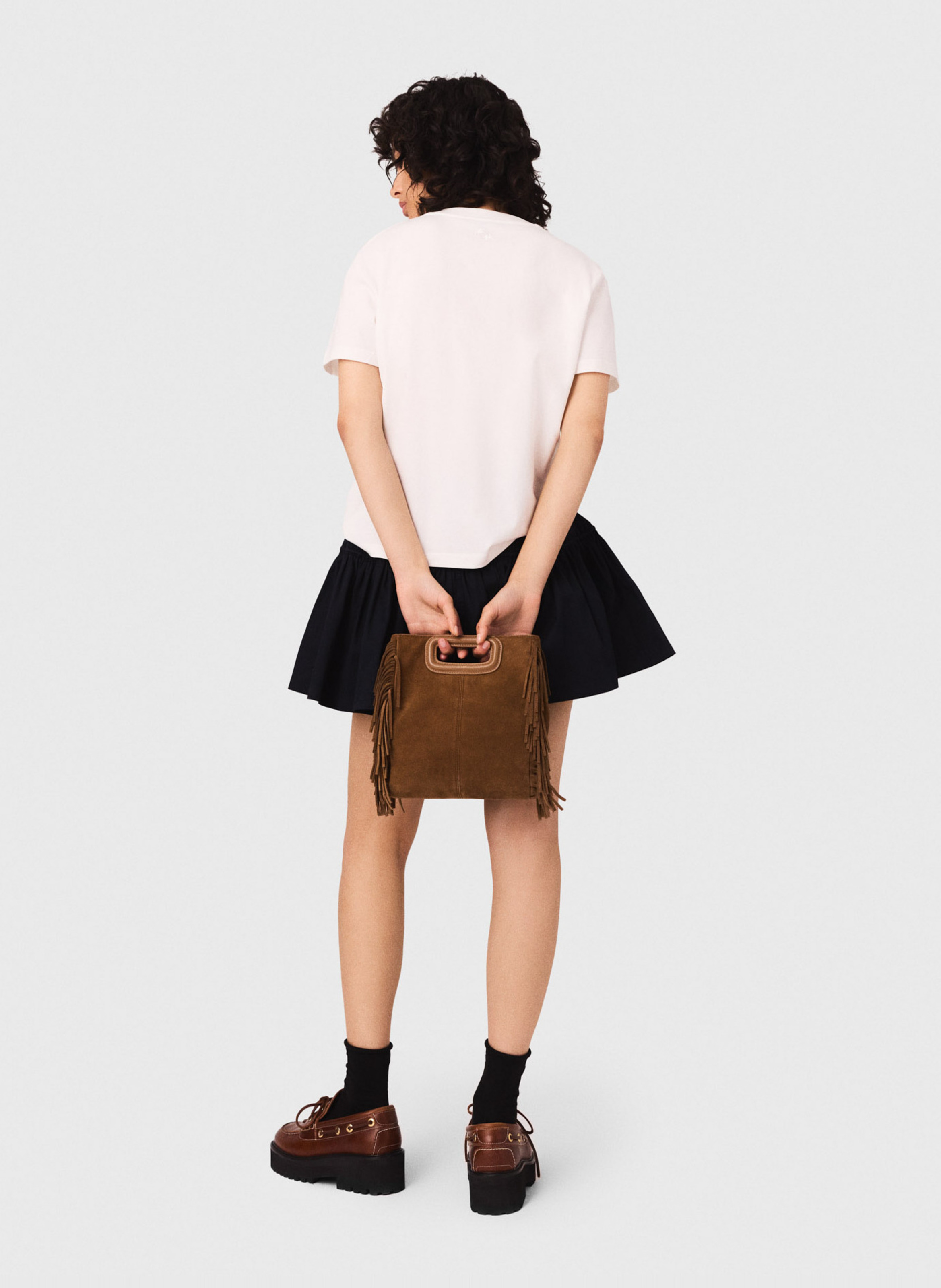 Effen T-shirt MAJE Wit