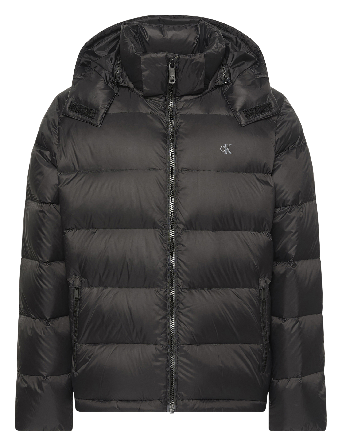 Doudoune à capuche droite CALVIN KLEIN Noir