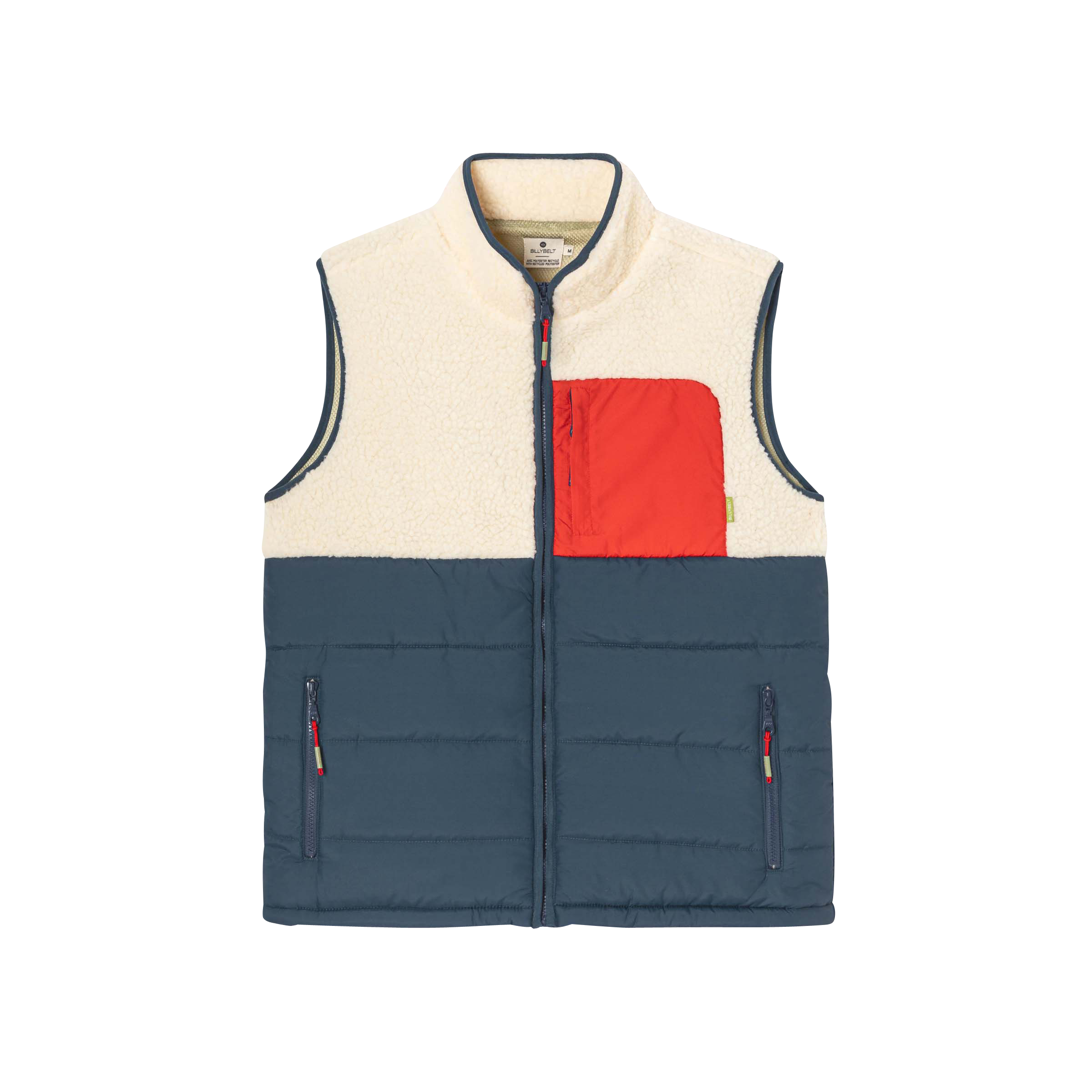 Sherpa sleeveless bi-material jacket BILLYBELT