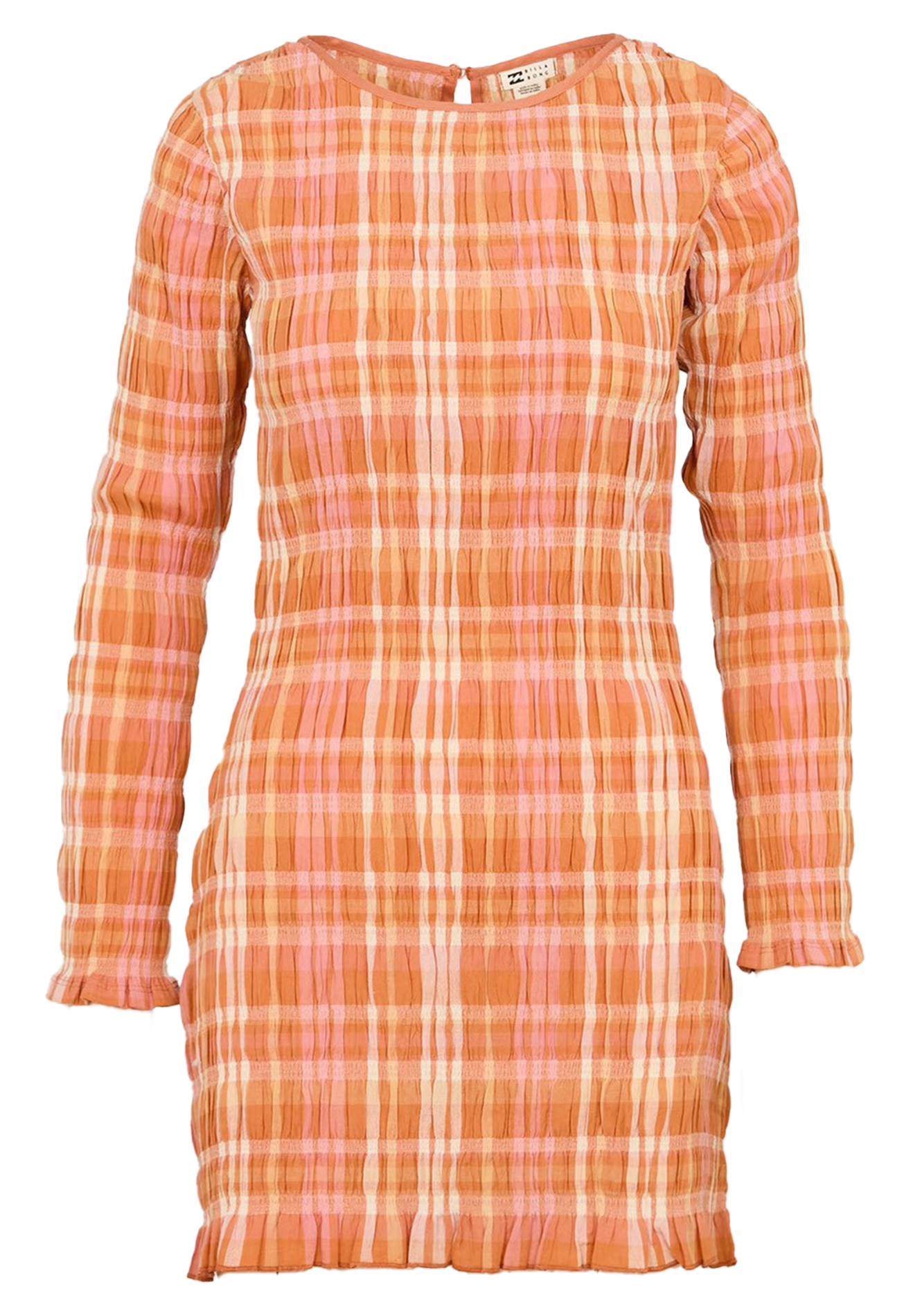 Robe courte col rond en coton mélangé BILLABONG Orange