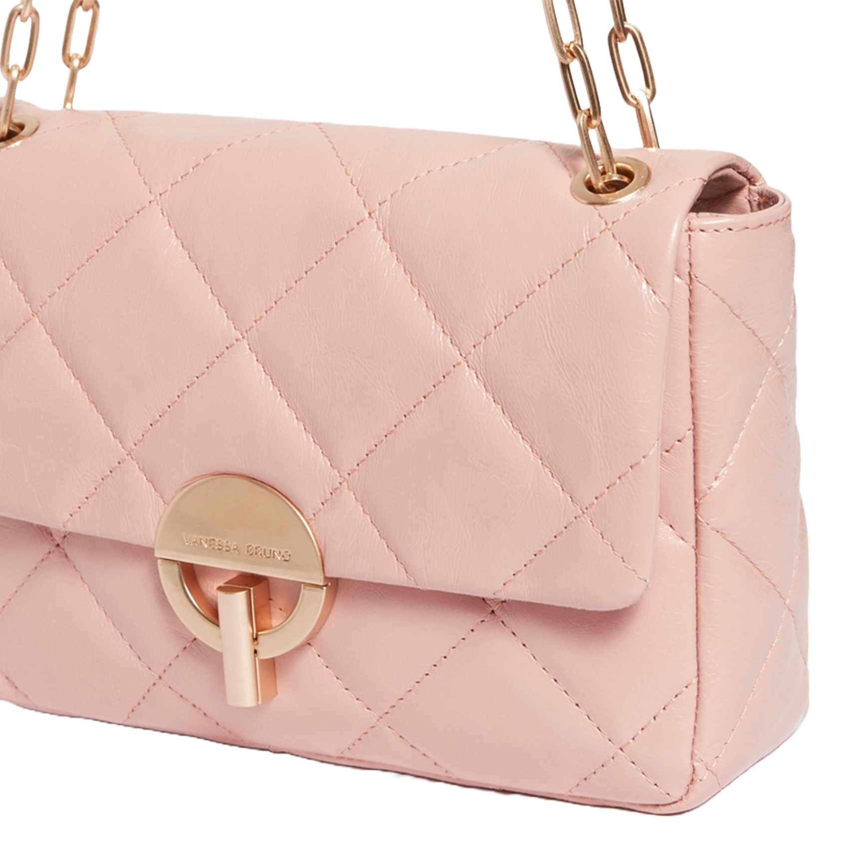 Sac bandoulière en cuir VANESSA BRUNO Rose