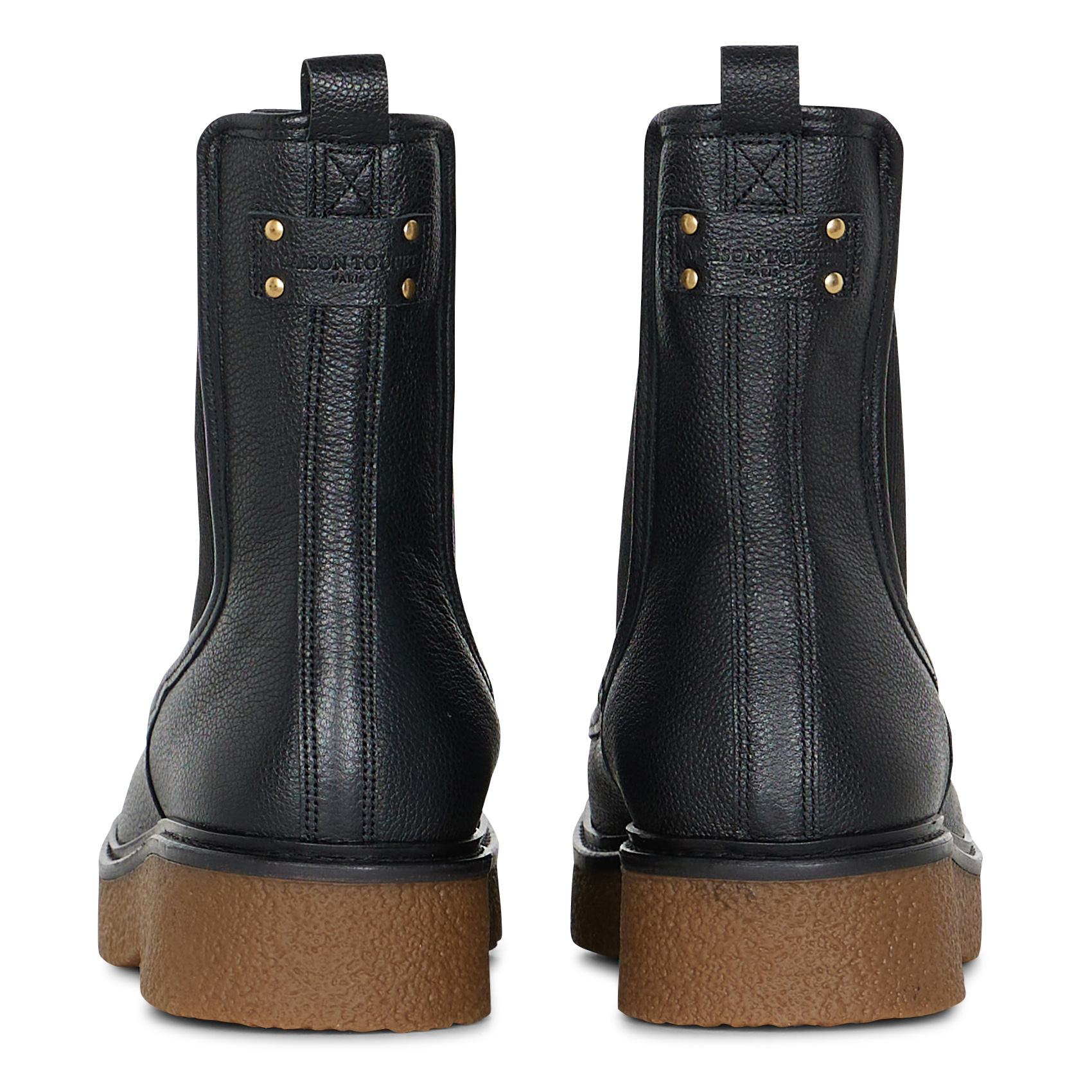 Leren enkellaarzen MAISON TOUFET Zwart