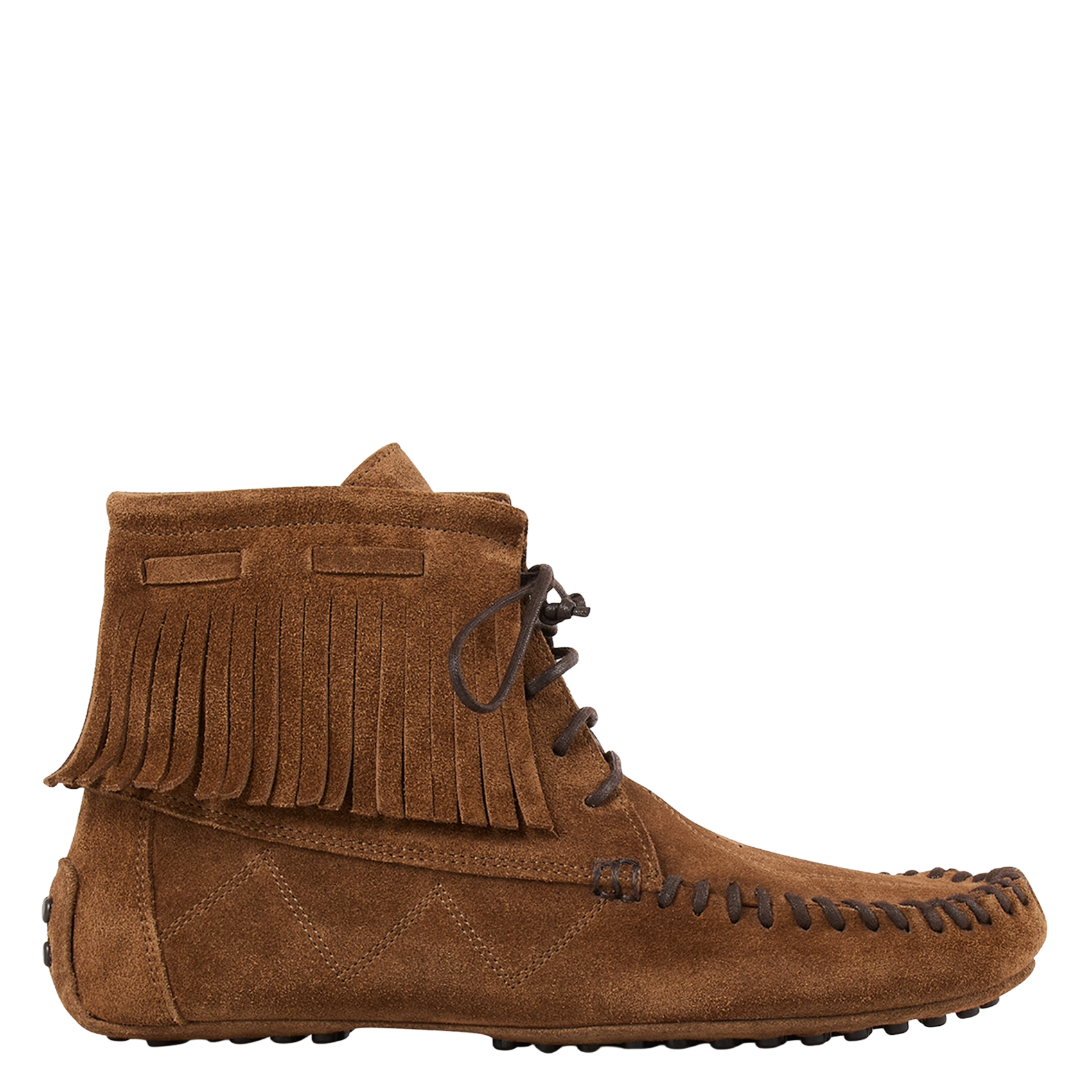 Bottines à lacets en cuir BA&SH Brown