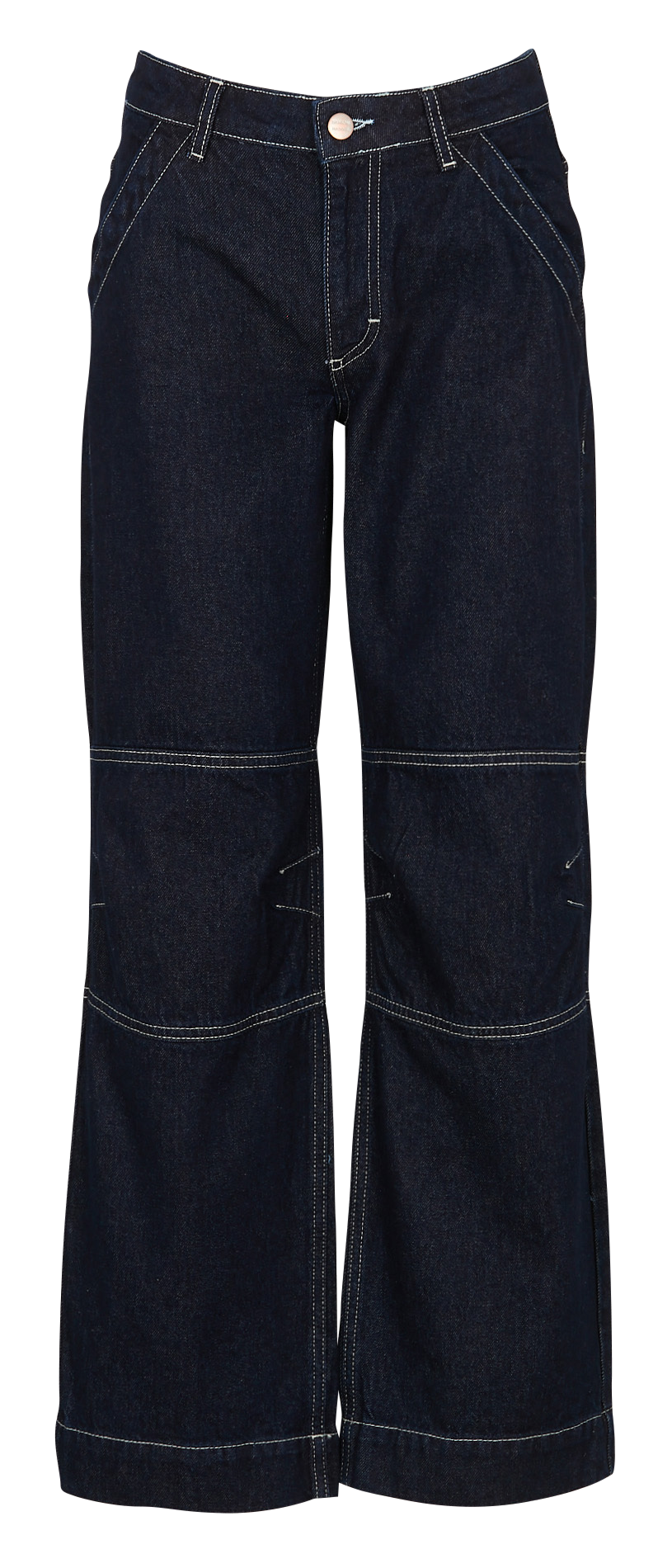 Jean large brut avec surpiqûres DAMSON MADDER Bleu