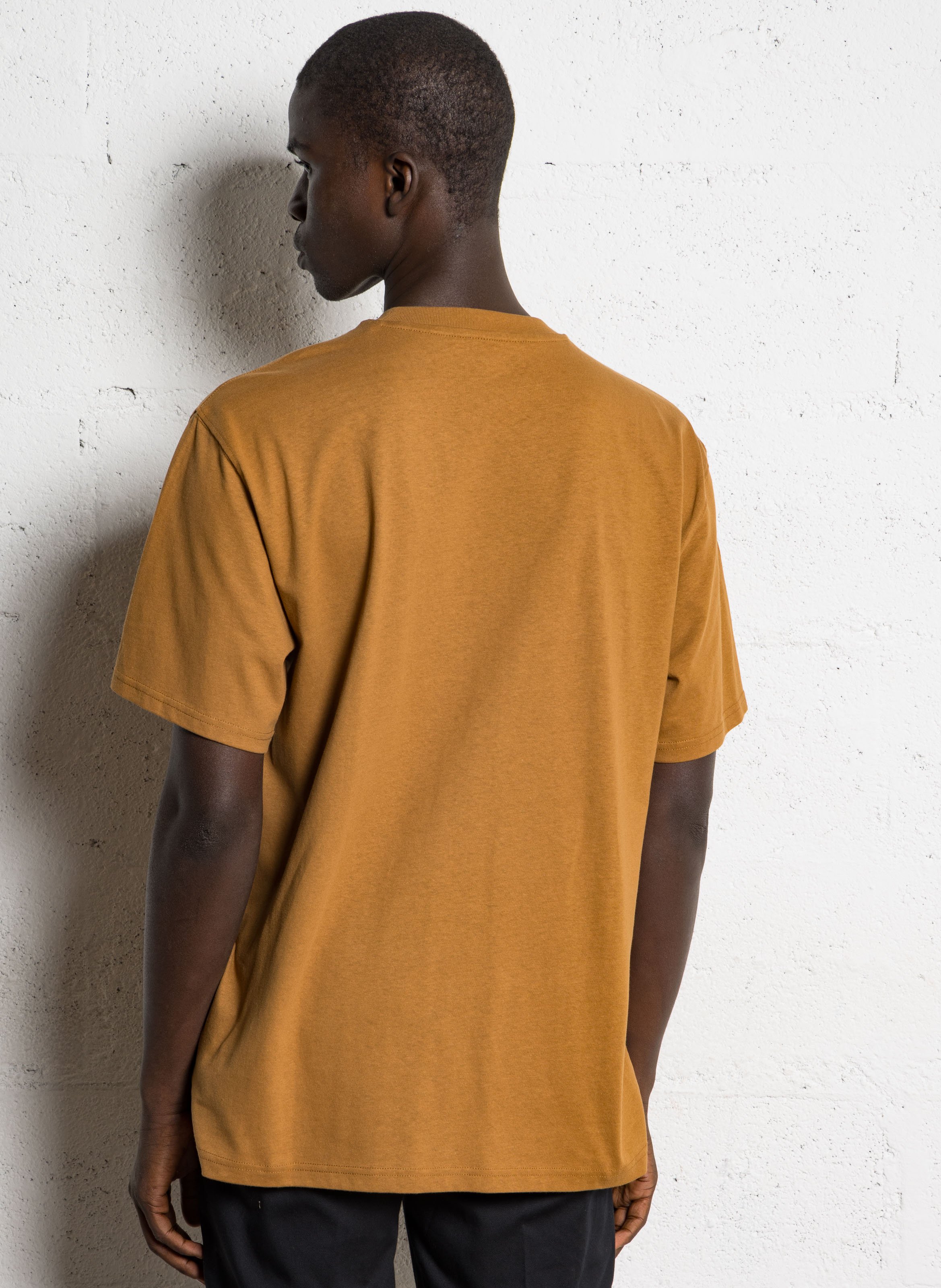 Tee-shirt col rond en coton DICKIES Marron