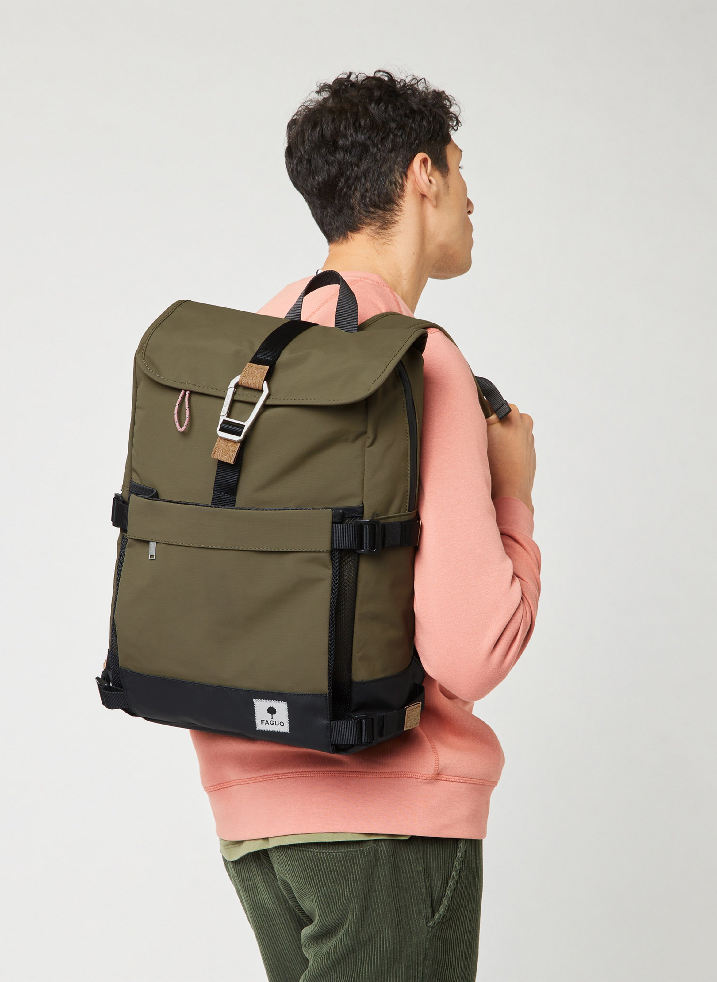 Plain flap backpack FAGUO Blue