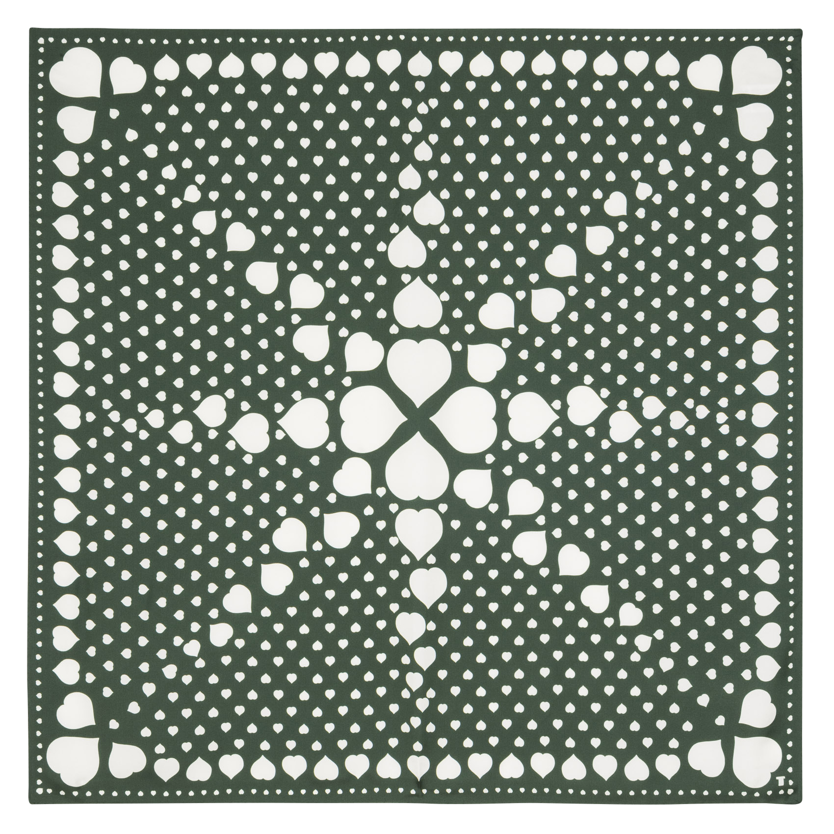 Bedruckter Seidenfoulard TARA JARMON Grun