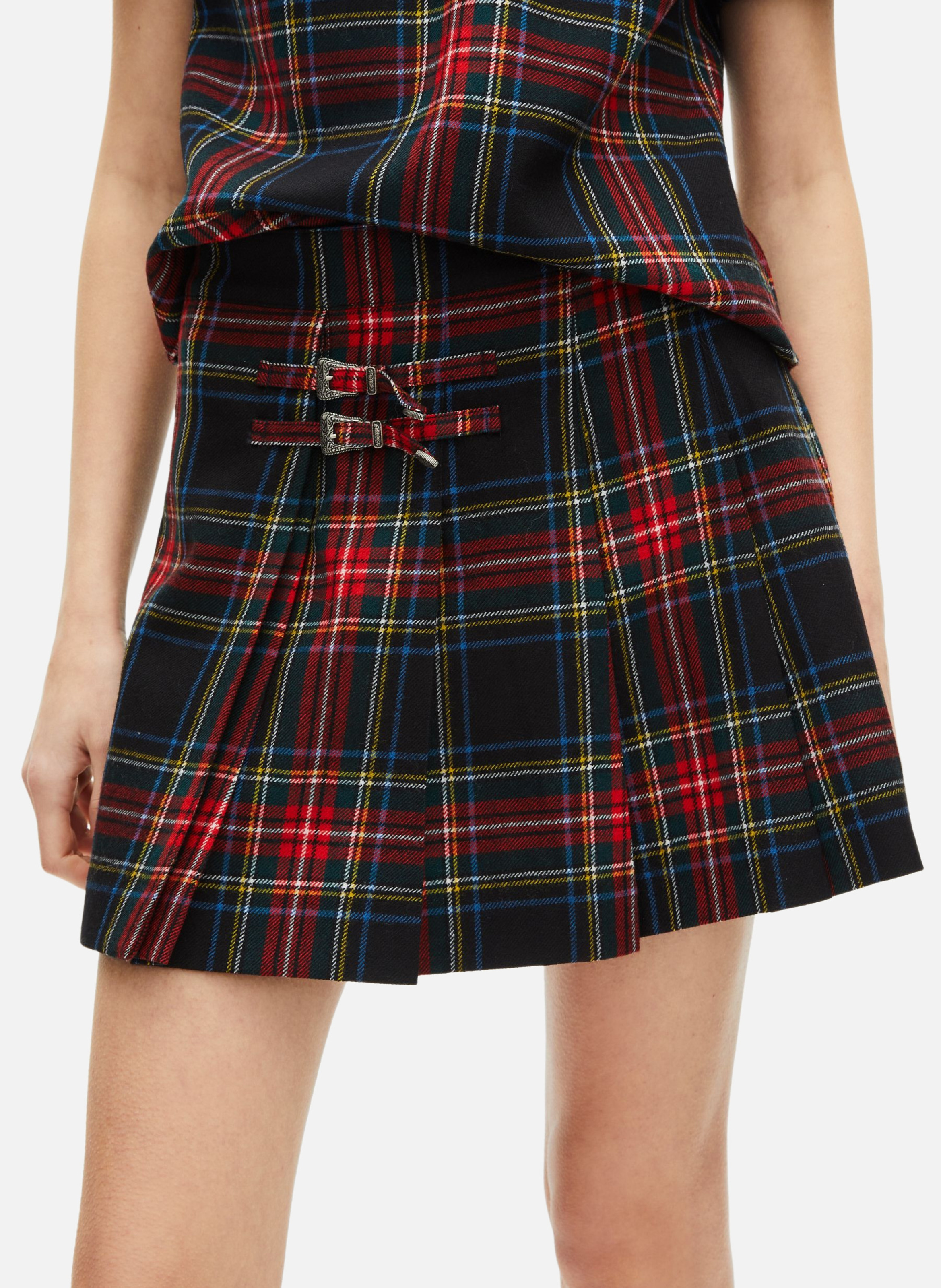 Short skirt in tartan pattern THE KOOPLES Red