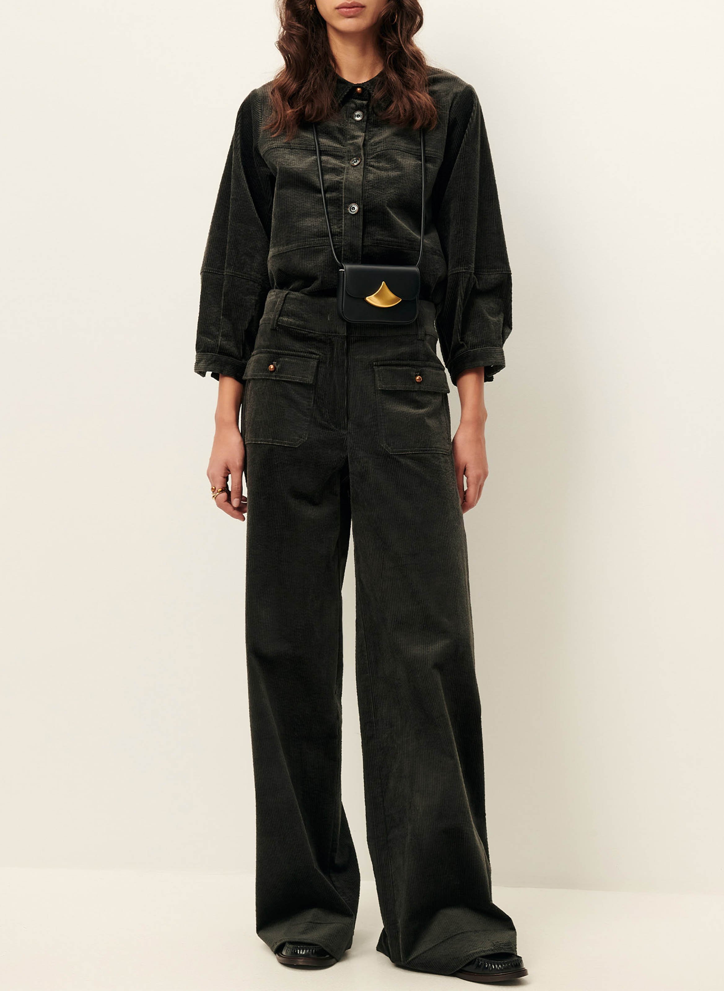 Flared corduroy pants SESSUN Blue