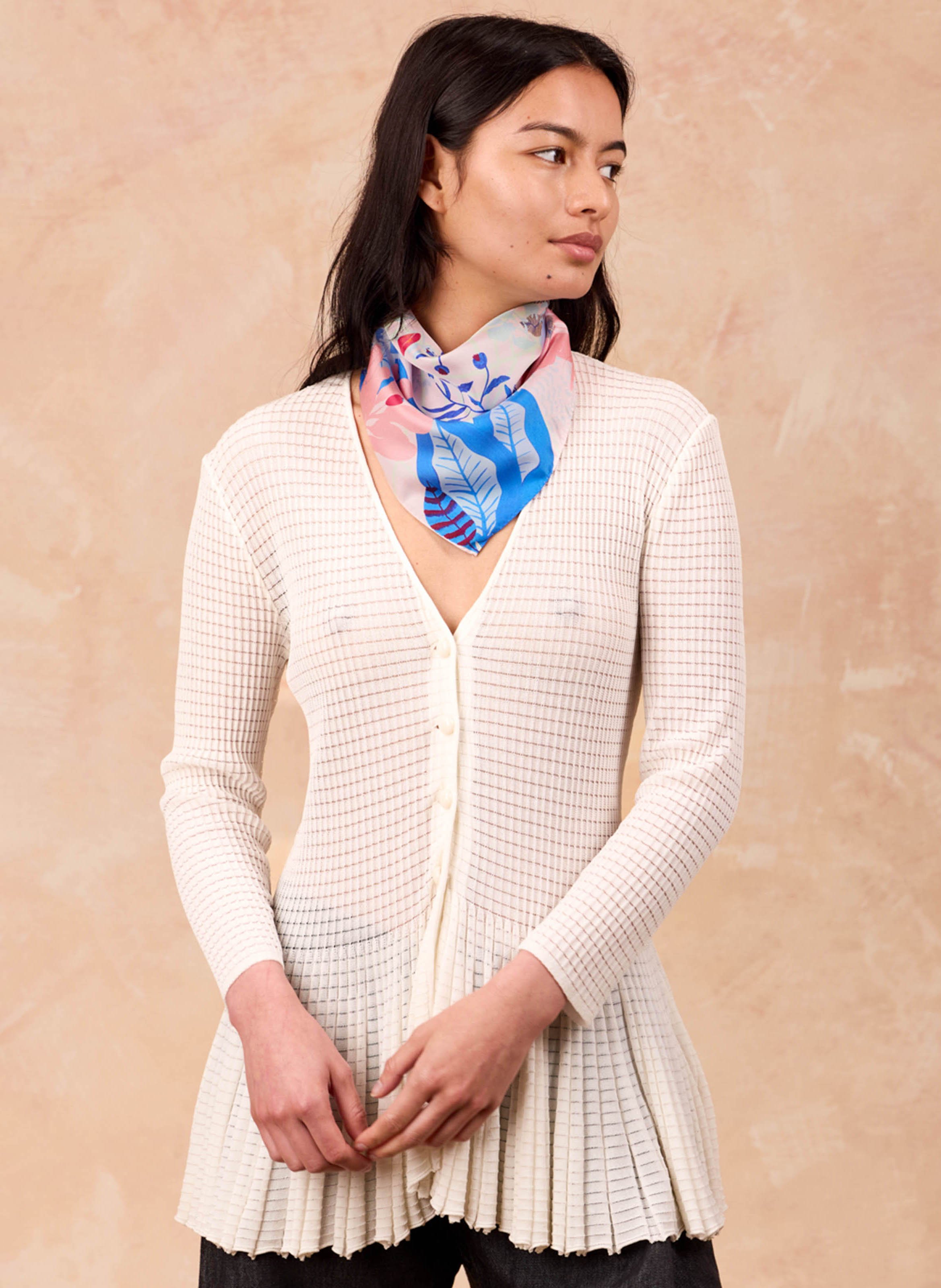 Floaty silk scarf PETITJEAN PARIS Multicolored