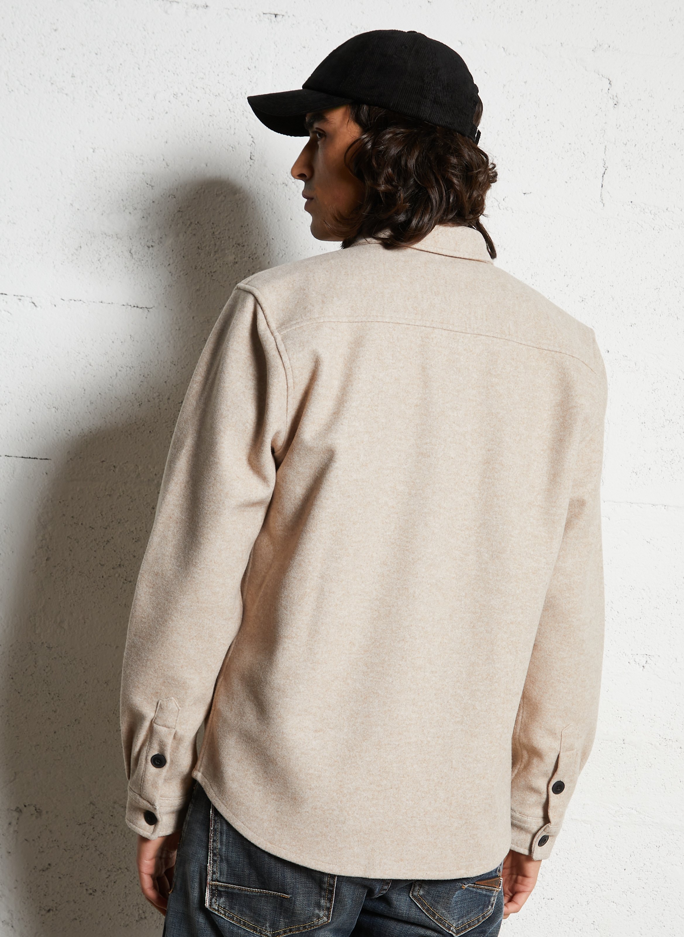 Cotton overshirt with classic collar LE TEMPS DES CERISES Green