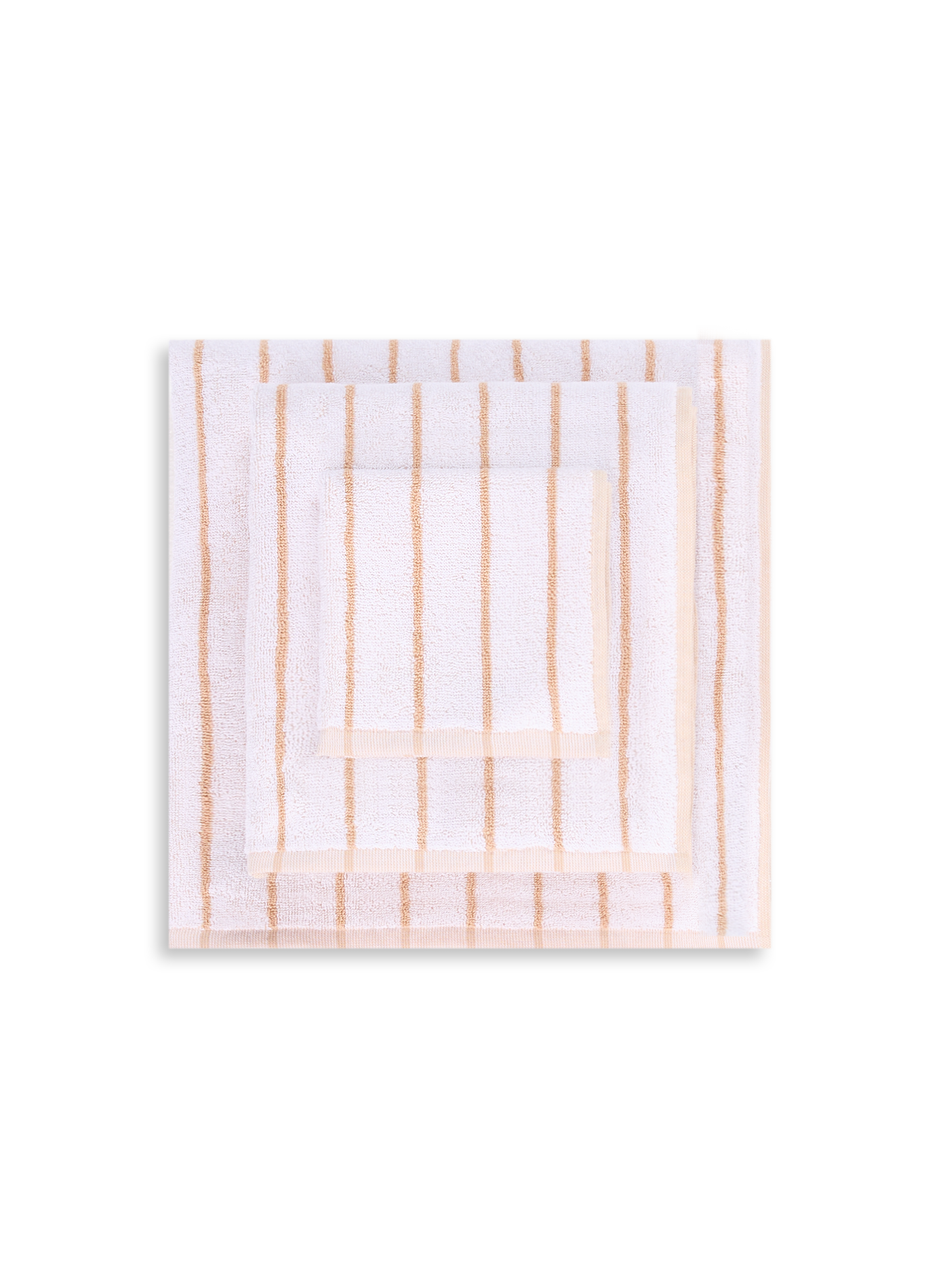 Striped organic cotton beach towel AU PRINTEMPS PARIS MAISON White