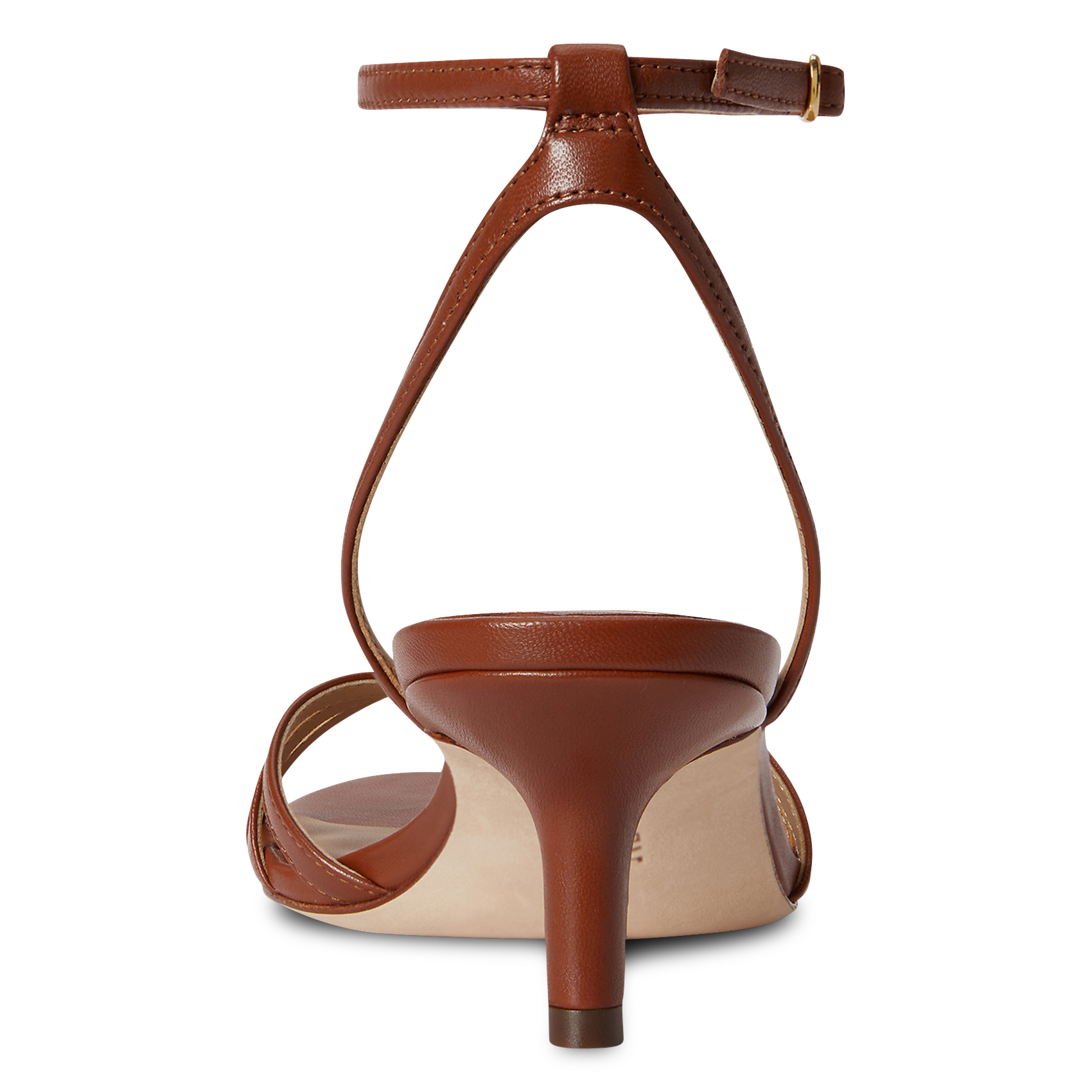 Sandales hautes en cuir LAUREN RALPH LAUREN Marron