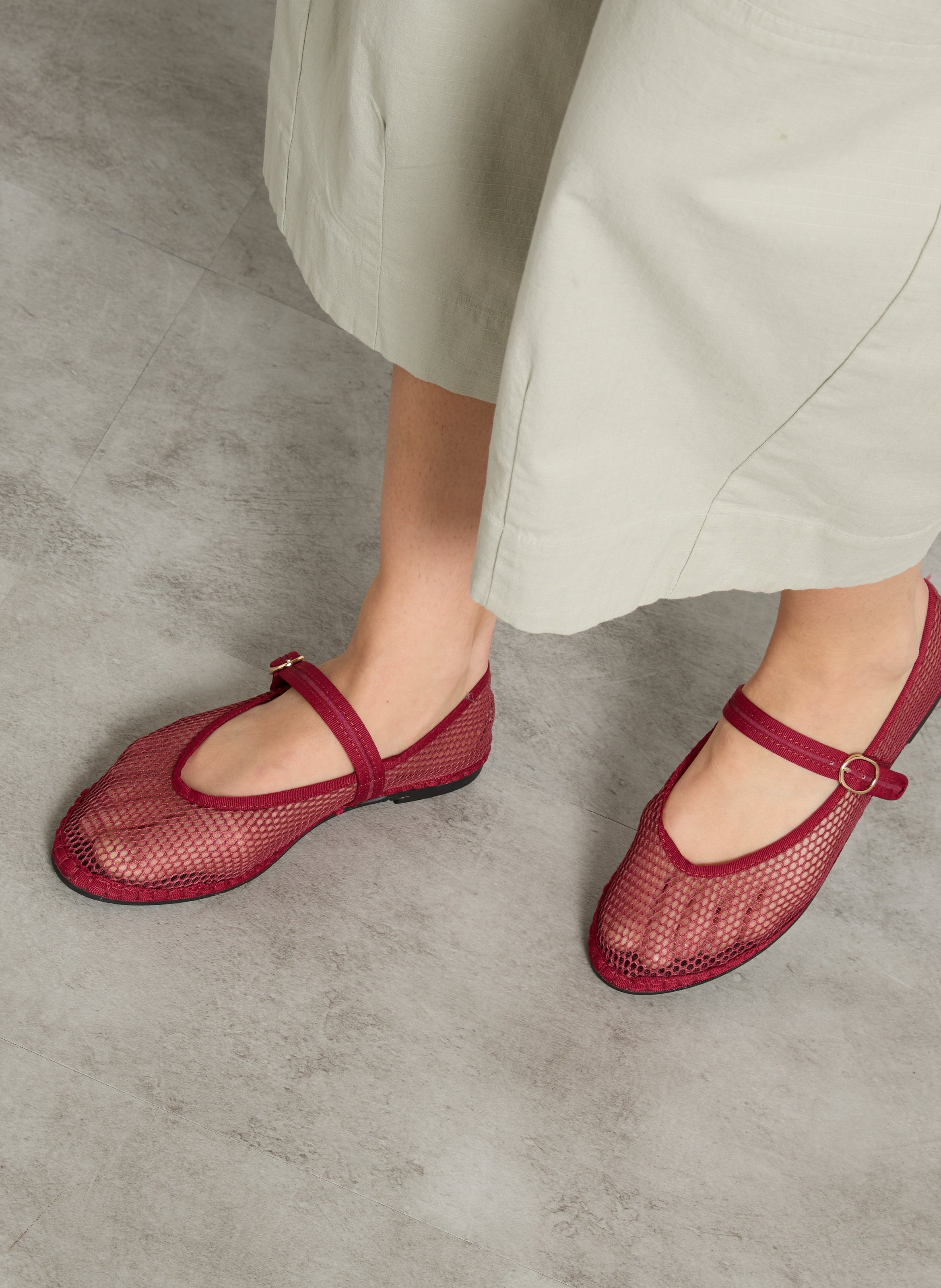 Netpantoffels FLABELUS Rood