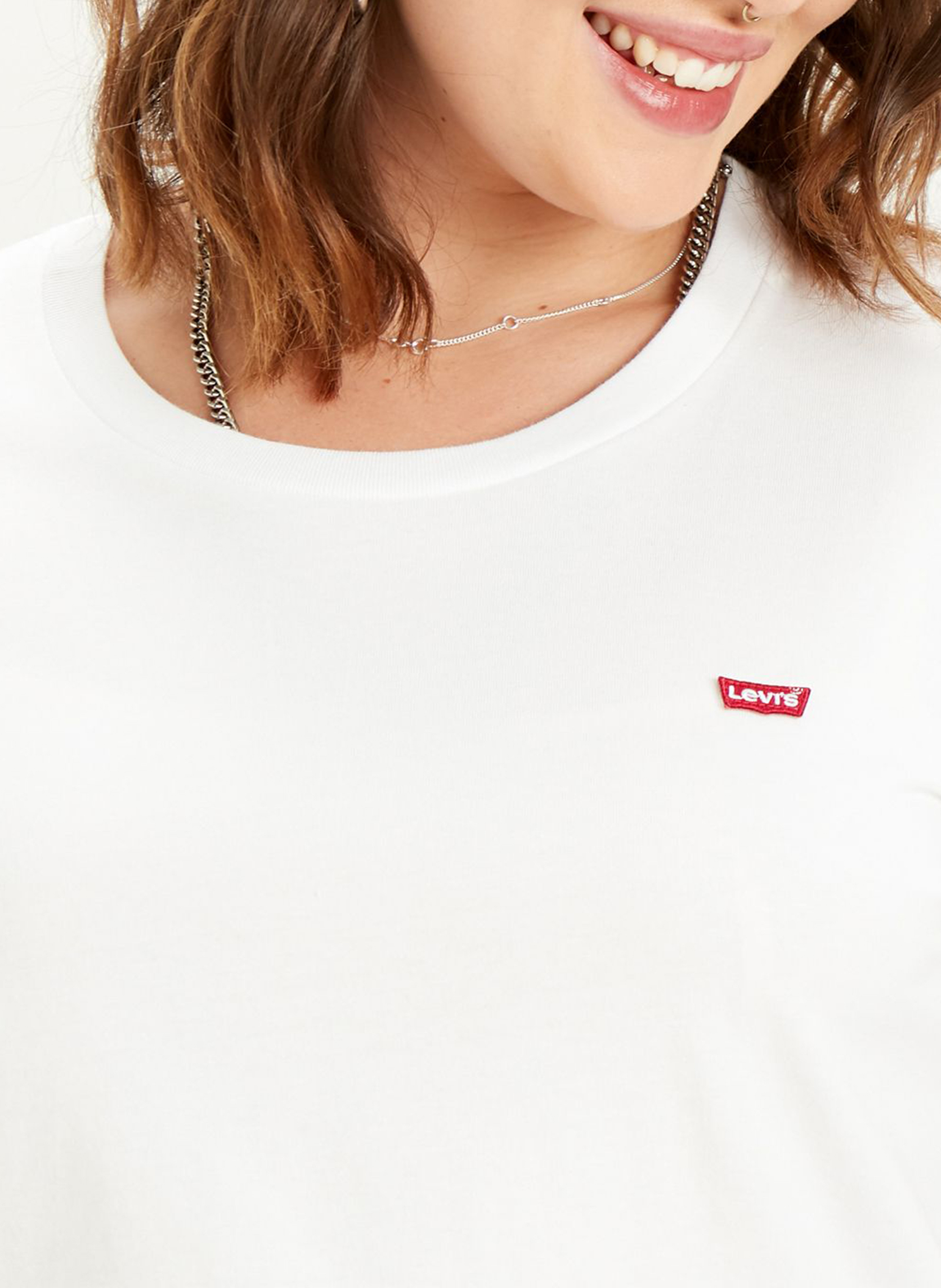 Tee-shirt col rond en coton LEVI'S Beige