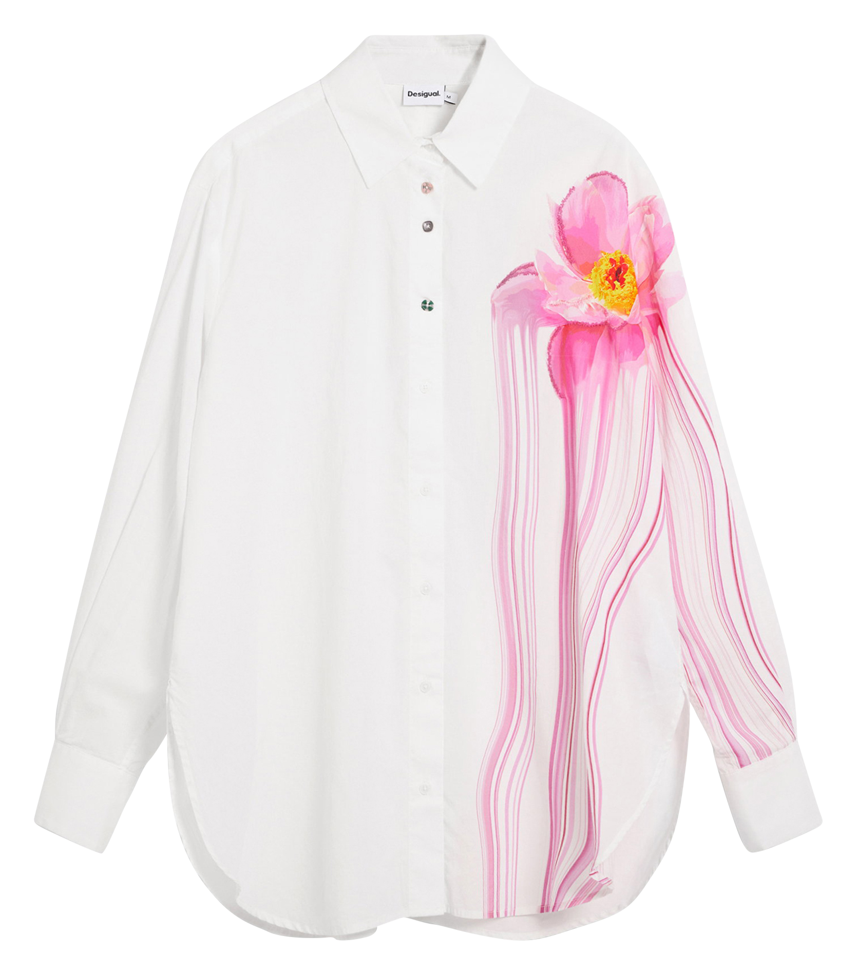 Floral printed shirt DESIGUAL White