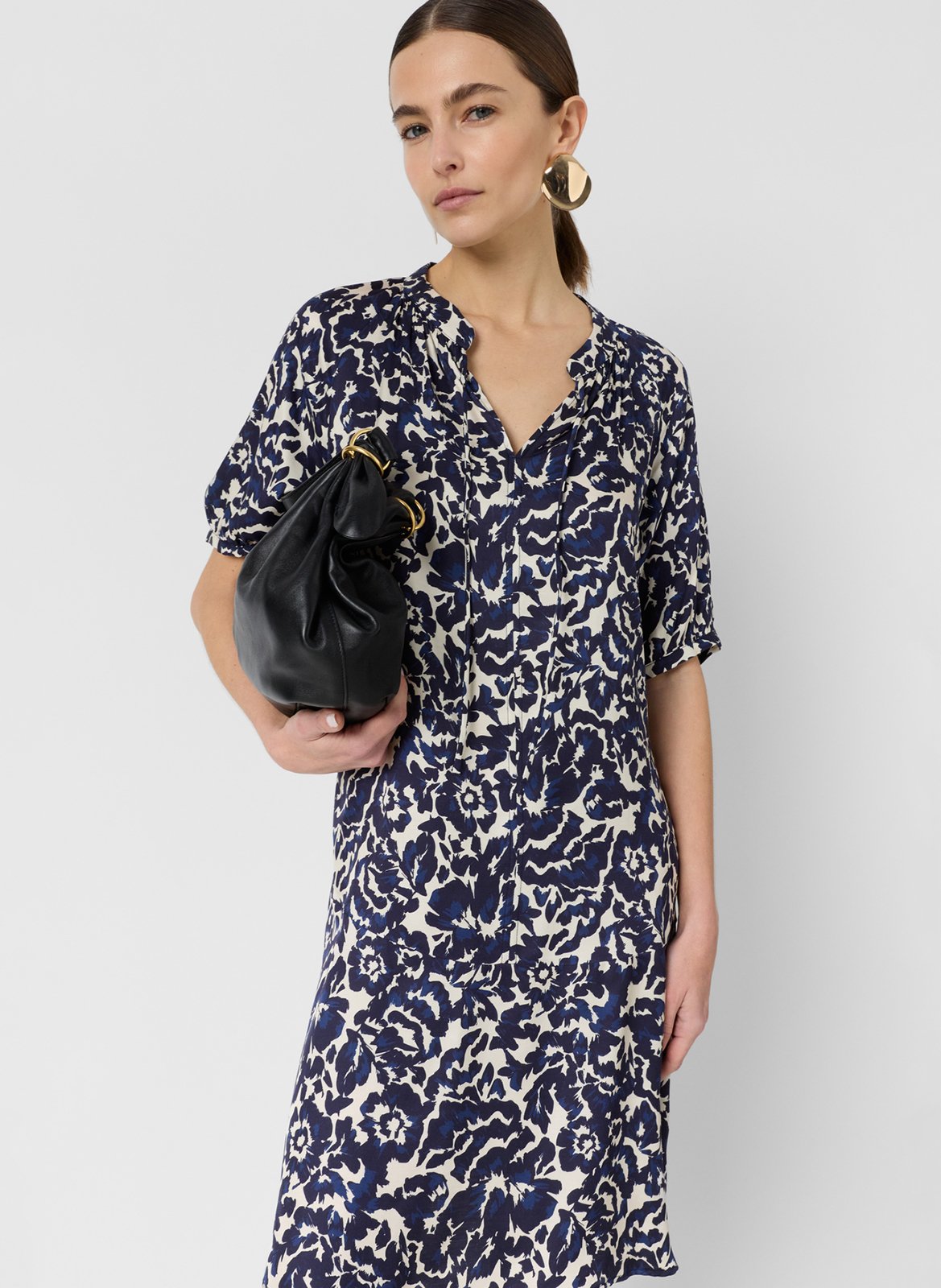 Robe courte ample imprimée GERARD DAREL Bleu