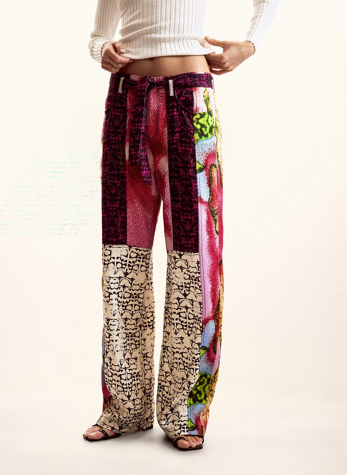 Rechte broek met print DESIGUAL Rood
