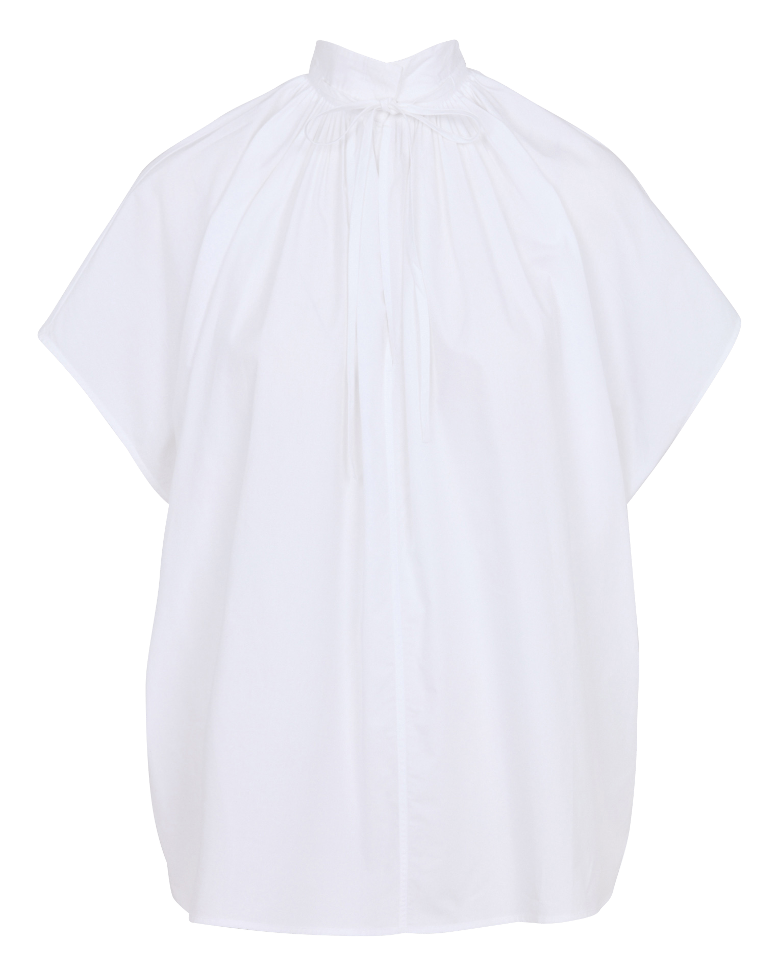 Blouse ample manches courtes en coton LAURENCE BRAS Blanc