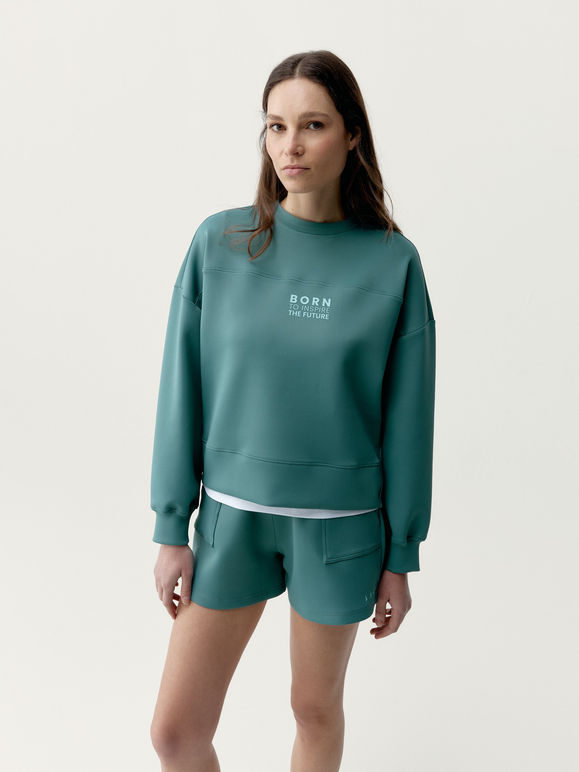 Performance Hoodless Recovery Sweatshirt BORN Blue