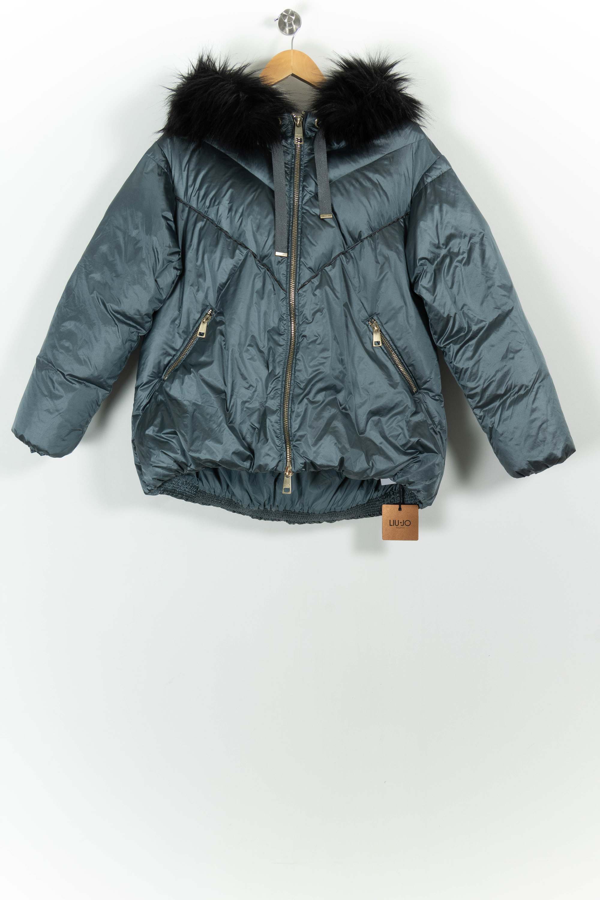 Lightweight quilted padded jacket with high neck LIU JO - SECONDE MAIN Blue