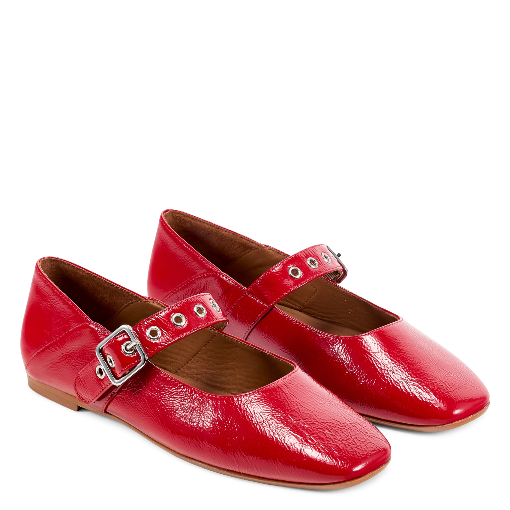 Ballerines en cuir vernis SAISON 1865 Rouge