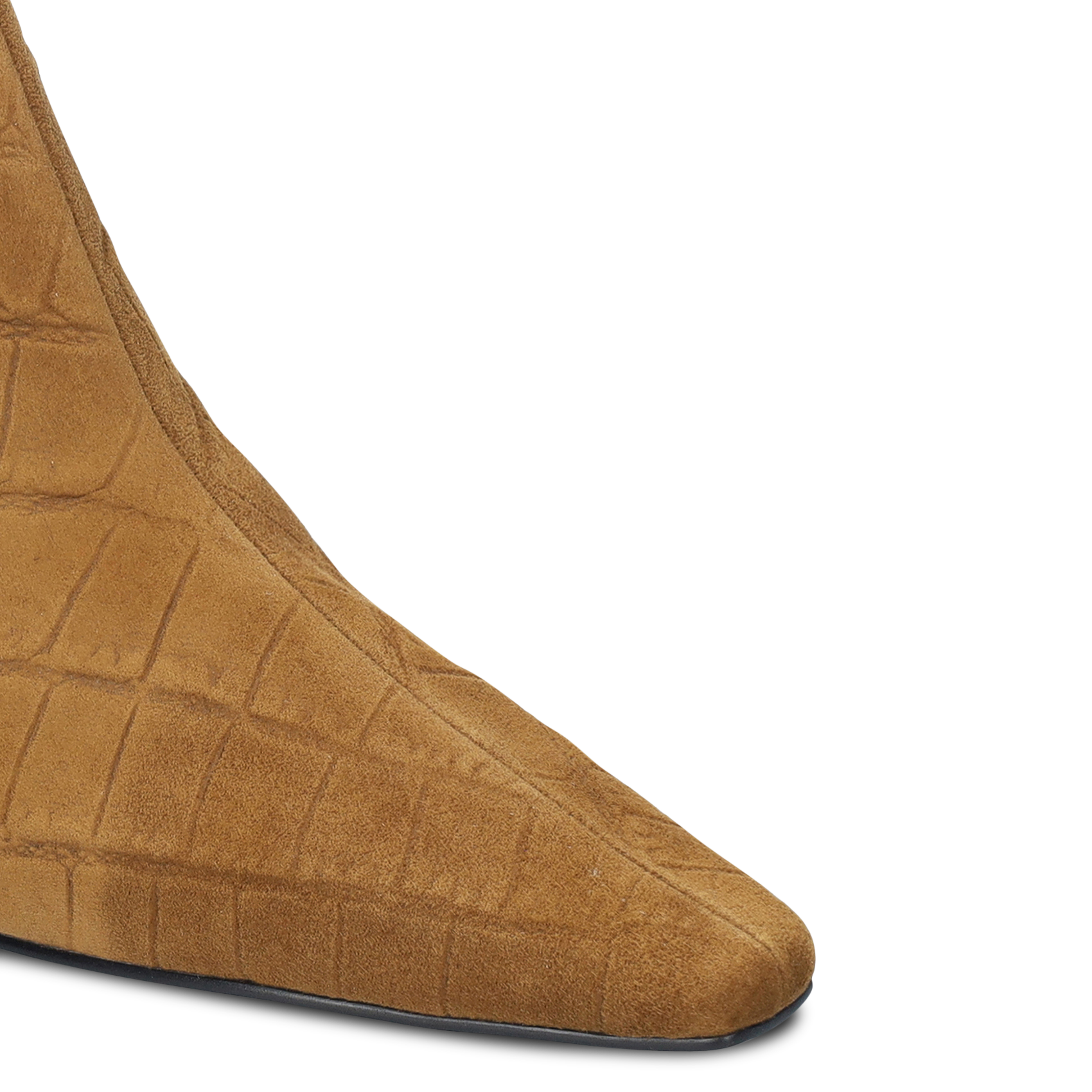 Spitz zulaufende Wildlederstiefeletten BIBI LOU Braun