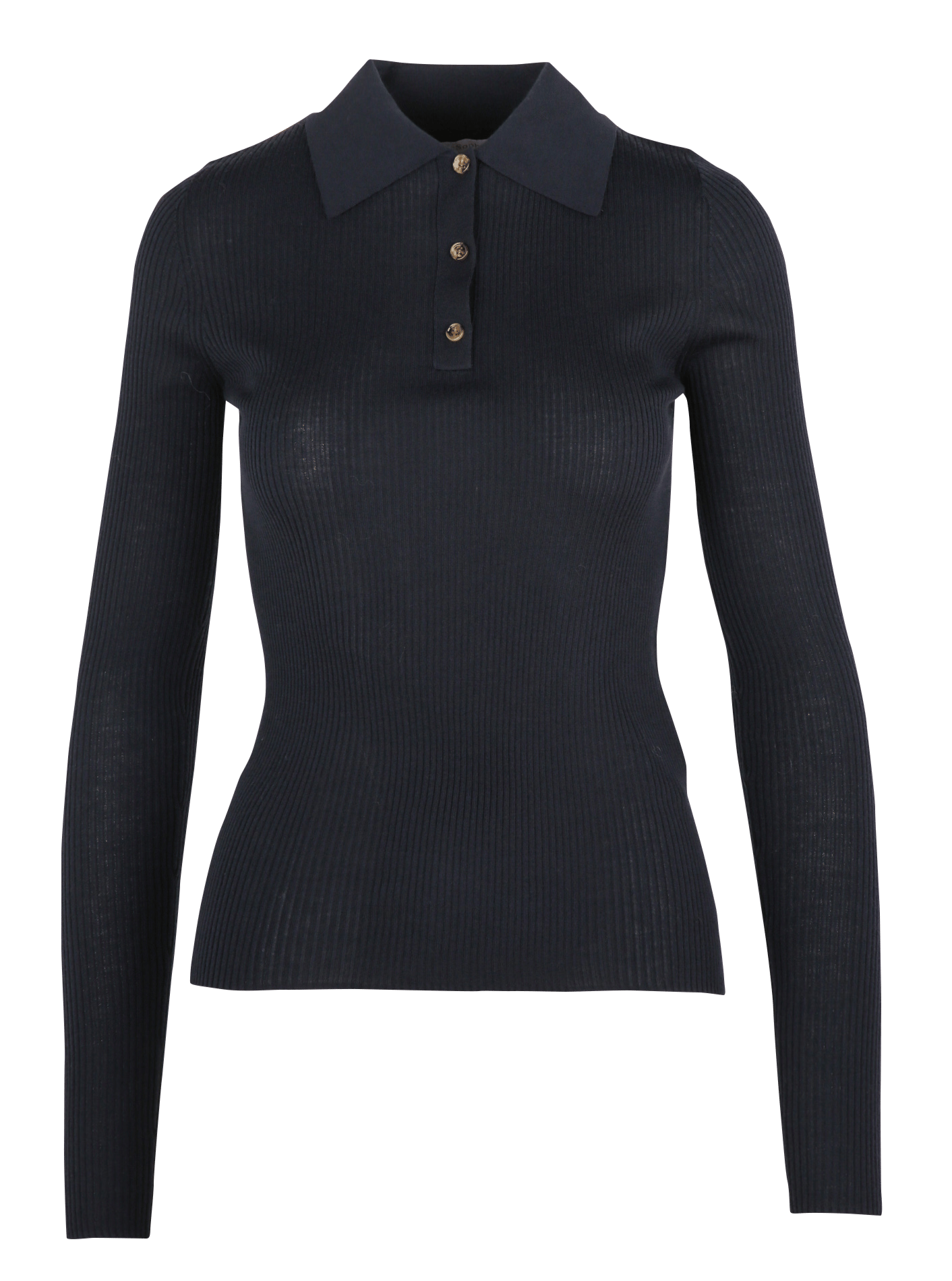 Schlanker Pullover mit Polokragen aus Mohair JC SOPHIE Blau