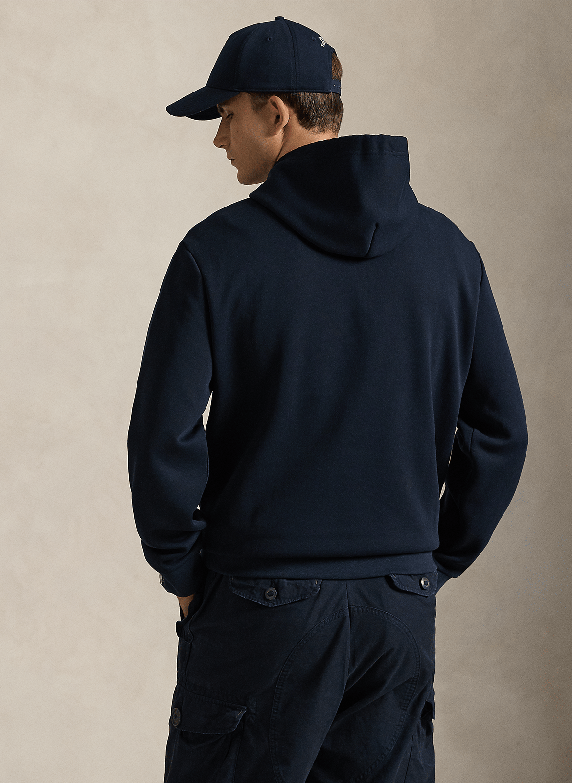 Sweat uni à capuche avec broderie POLO RALPH LAUREN Blauw